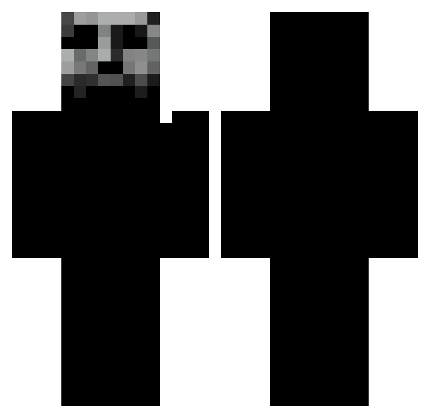 5XN_01 Minecraft skin, front and back view