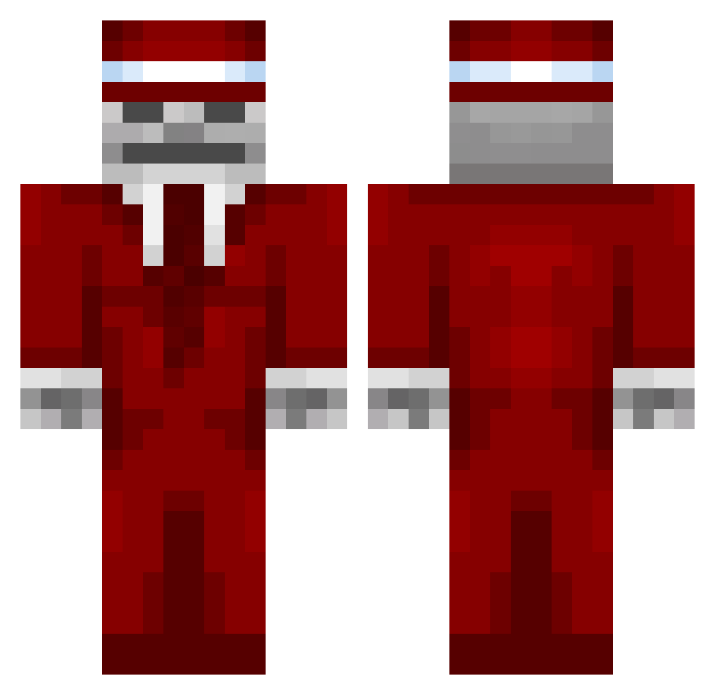talhaha Minecraft skin, front and back view