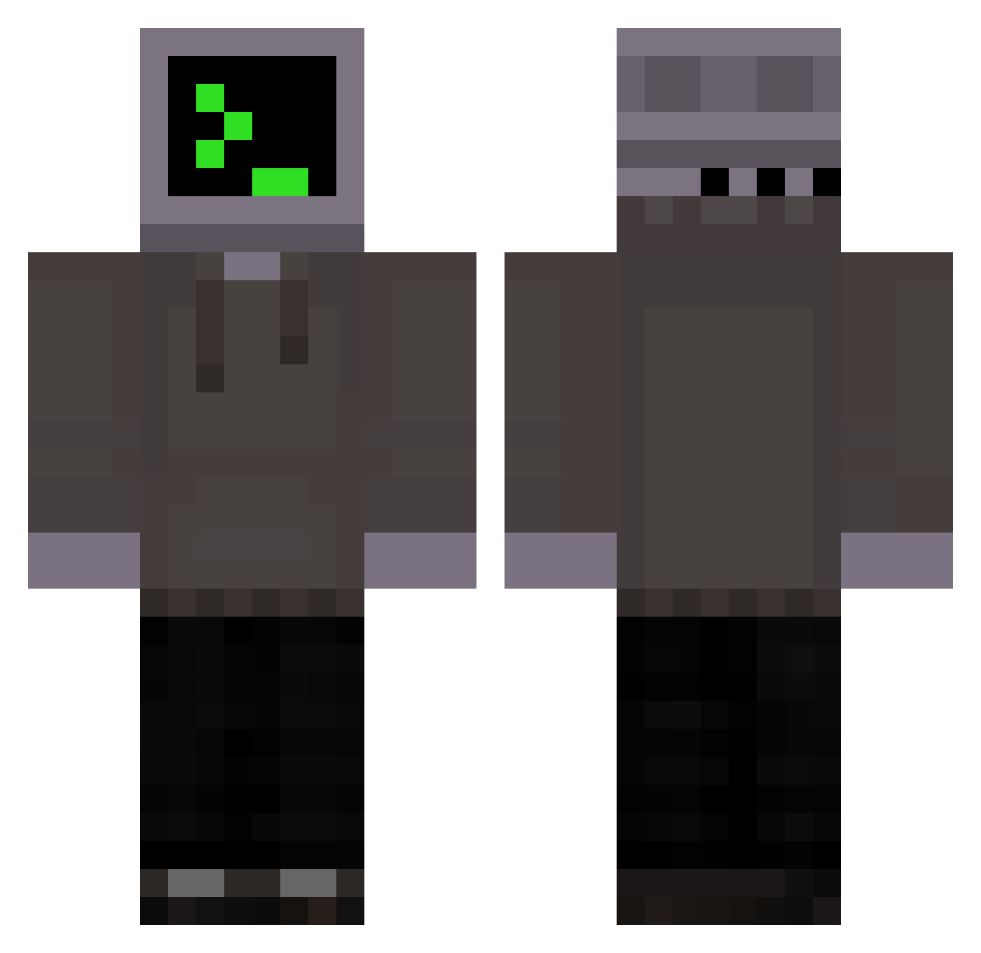 KimYongdae Minecraft skin, front and back view