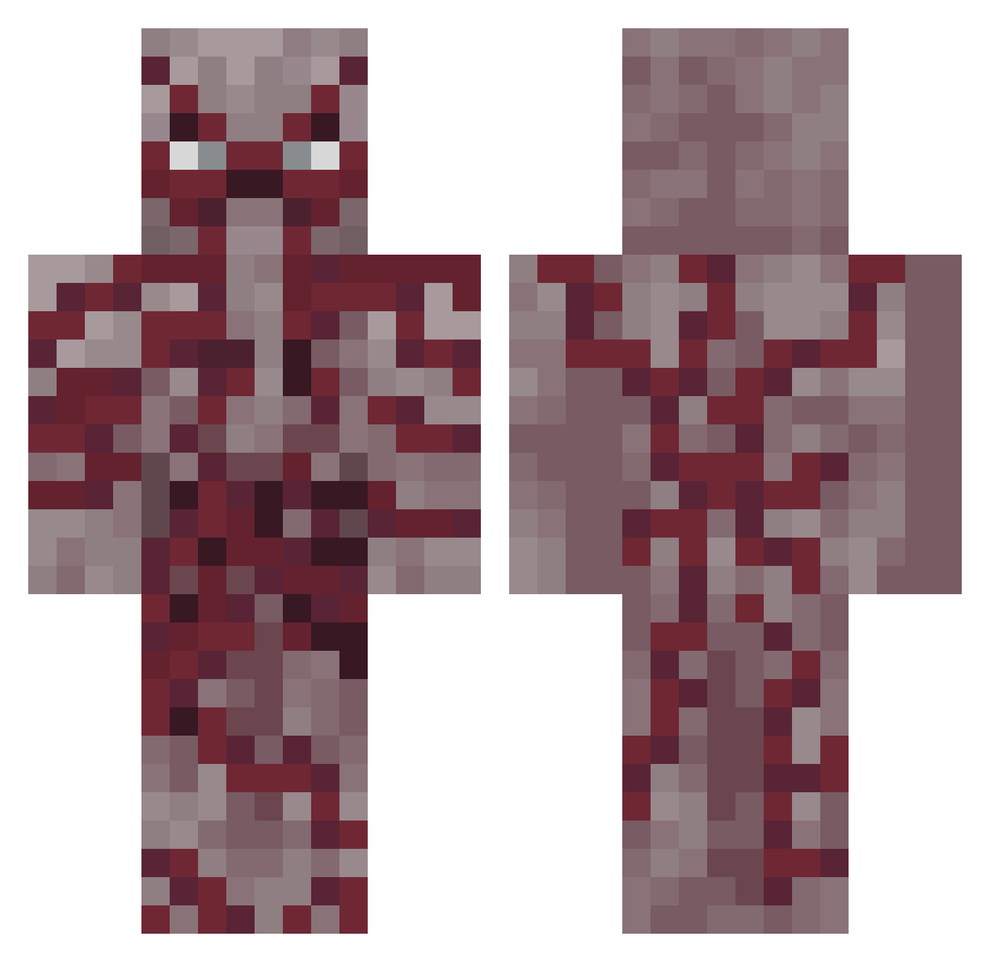 GodLovesyou75 Minecraft skin, front and back view