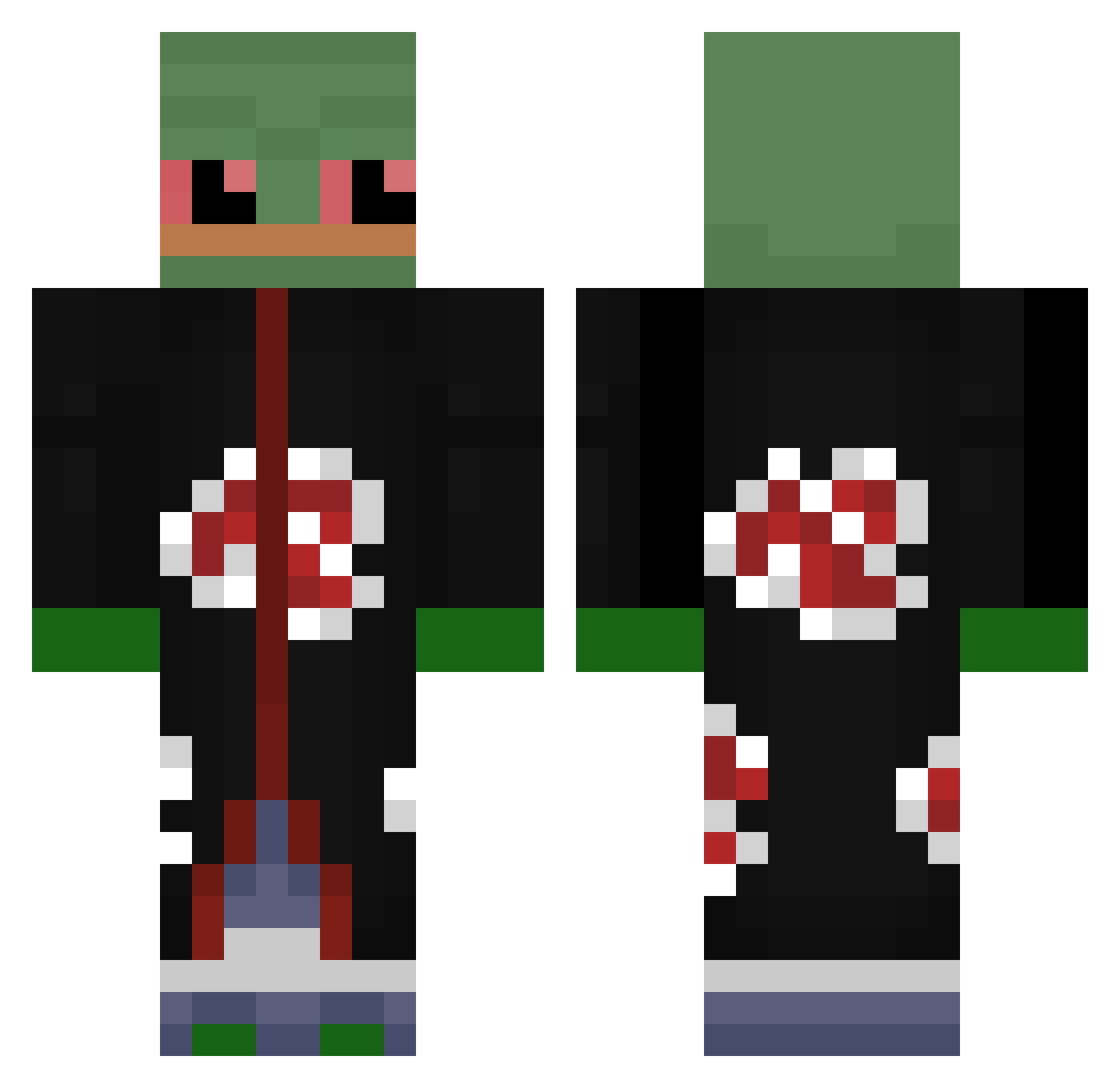 Ishigam1s3nku Minecraft skin, front and back view