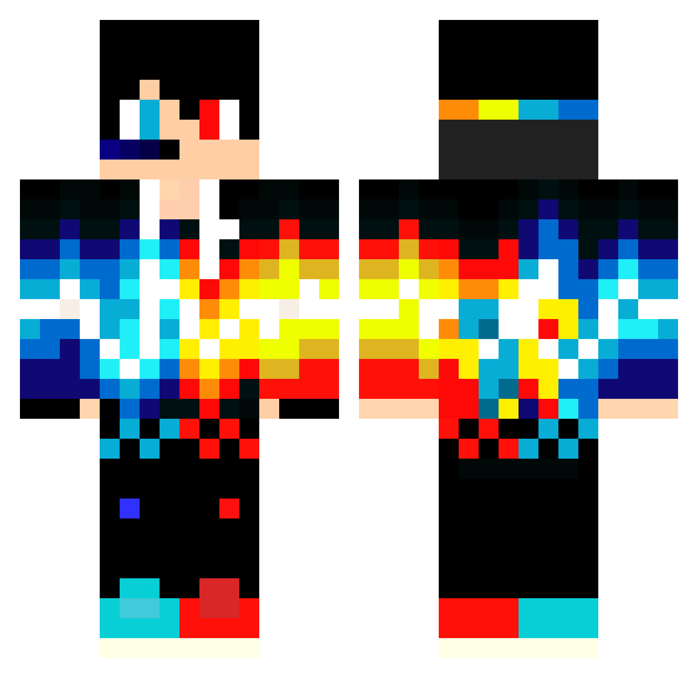 Daman1801 Minecraft skin, front and back view