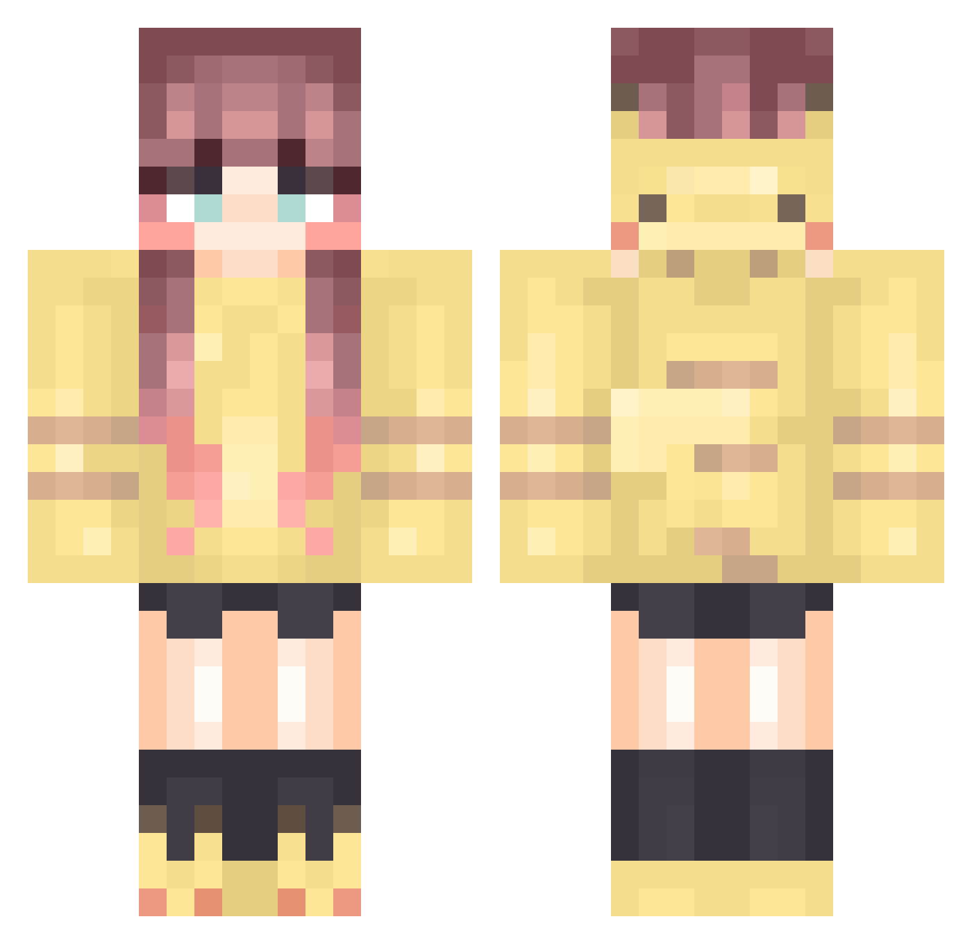 kukynka28 Minecraft skin, front and back view