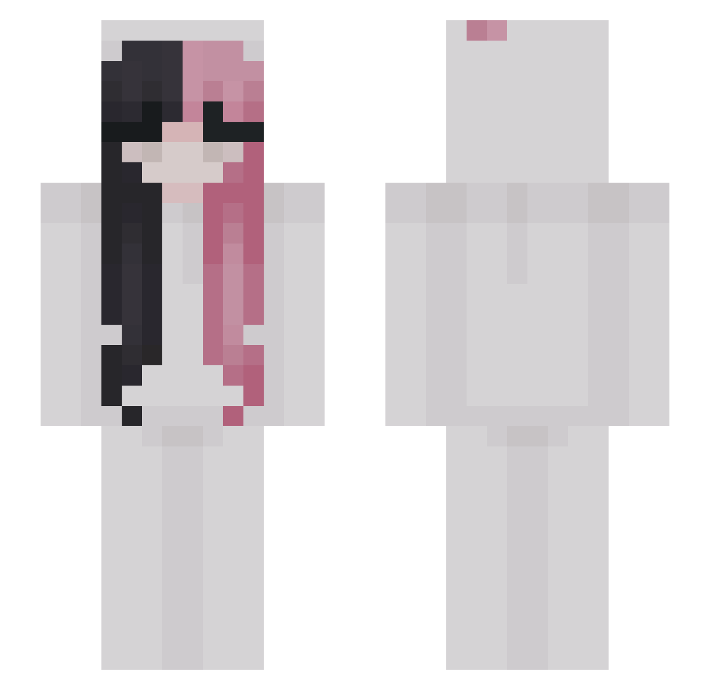 silverji609 Minecraft skin, front and back view