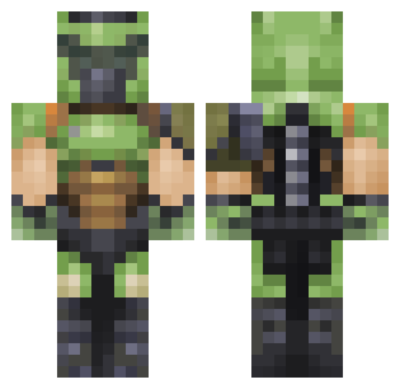 I_like_trains9 Minecraft skin, front and back view