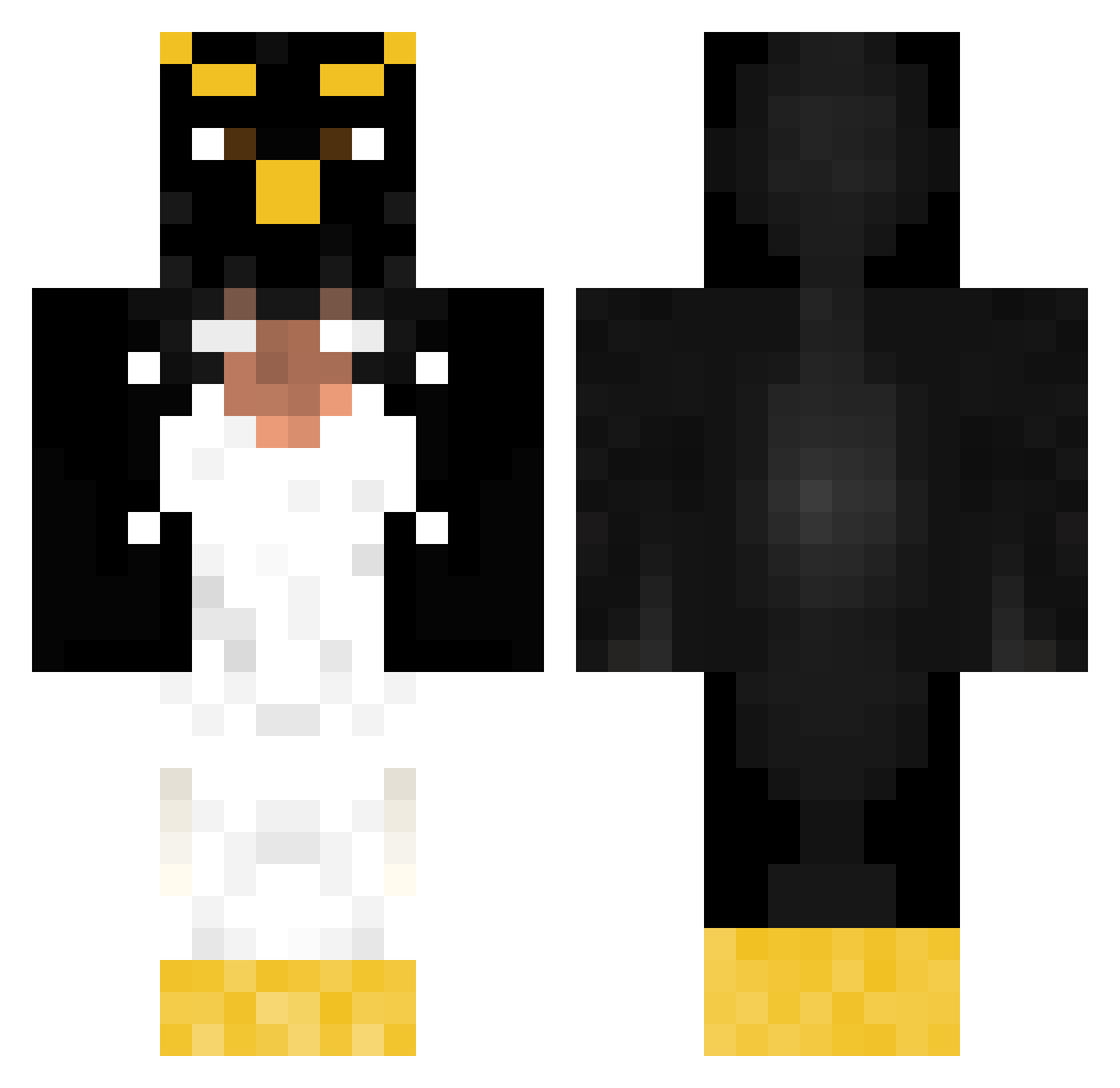 Sh0vel_ Minecraft skin, front and back view