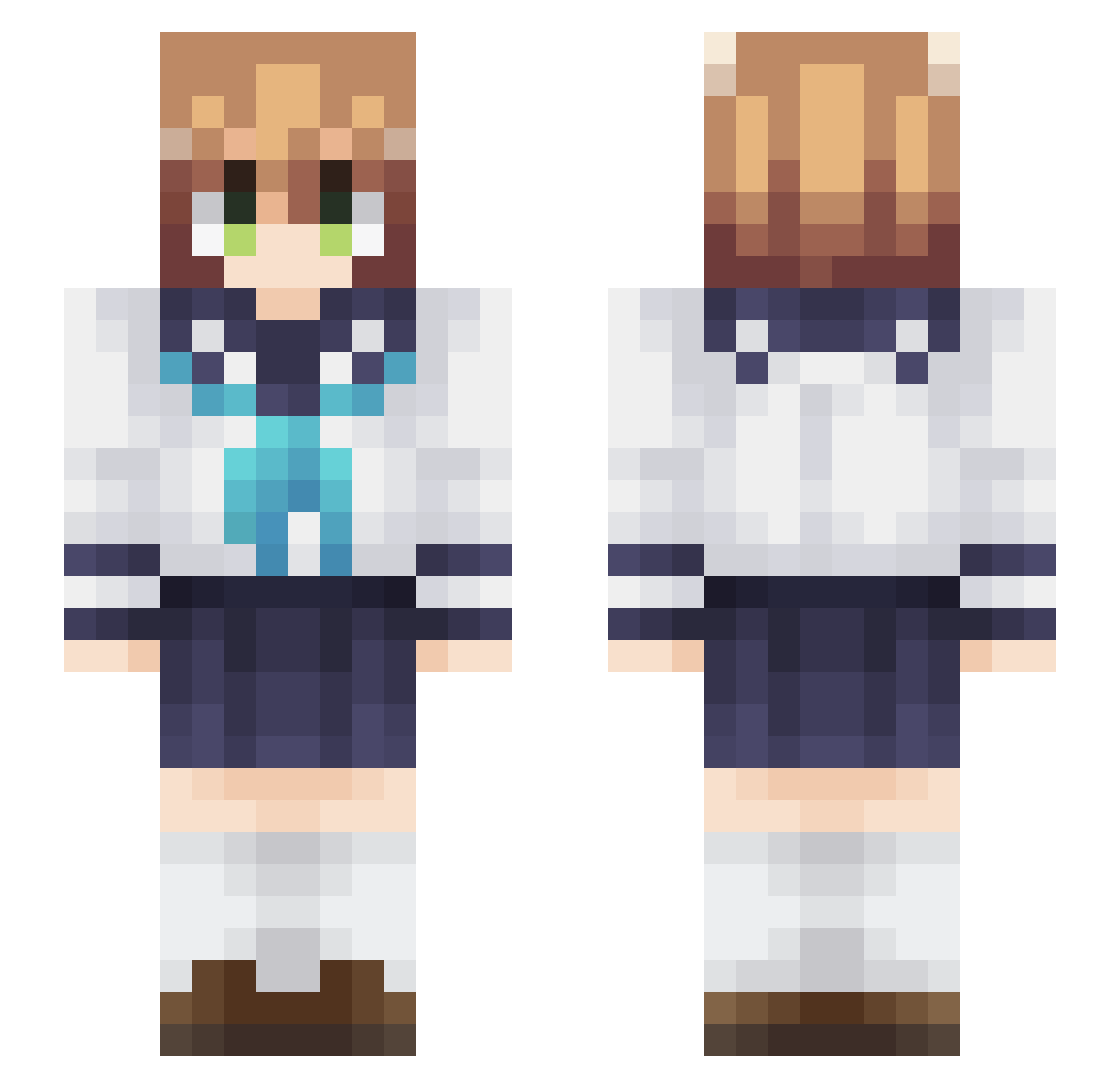 FILOWOOO Minecraft skin, front and back view