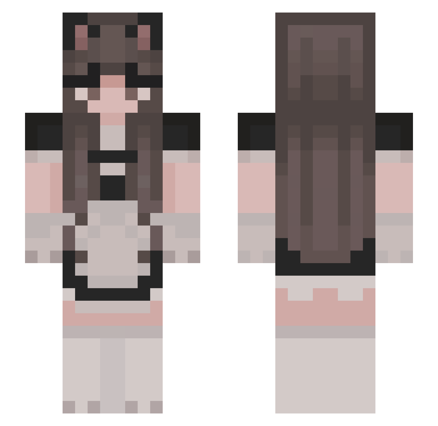 Wyvern919 Minecraft skin, front and back view