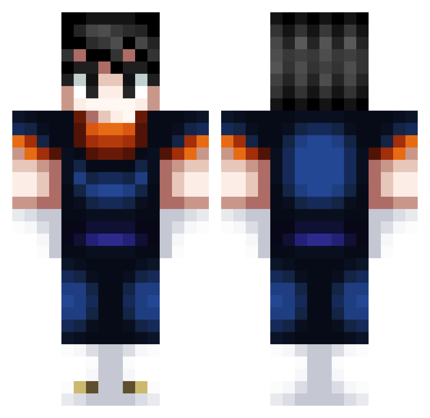 Percocetz Minecraft skin, front and back view