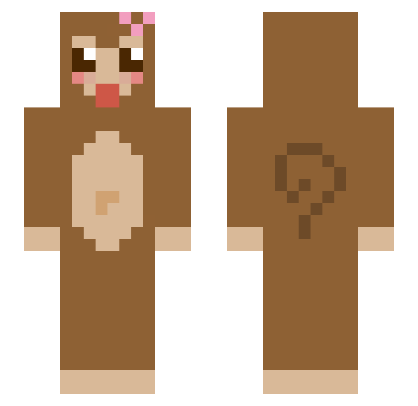 7026 Minecraft skin, front and back view