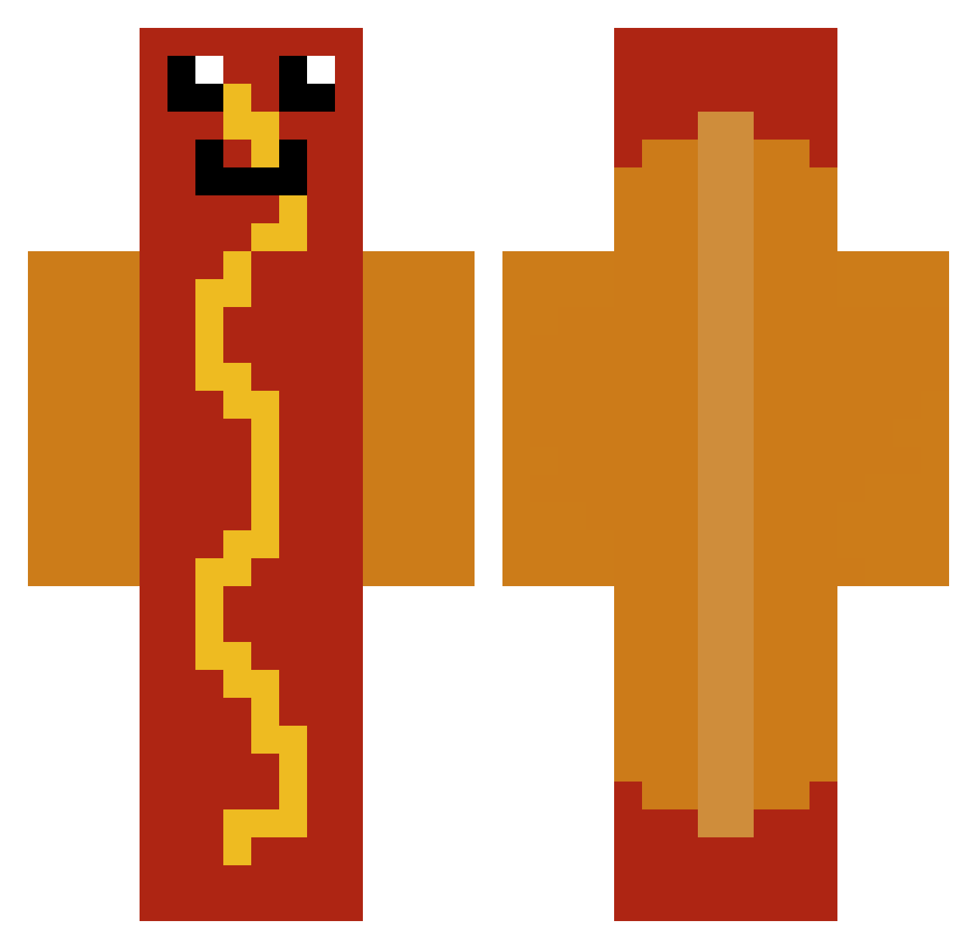 joeglizzy Minecraft skin, front and back view
