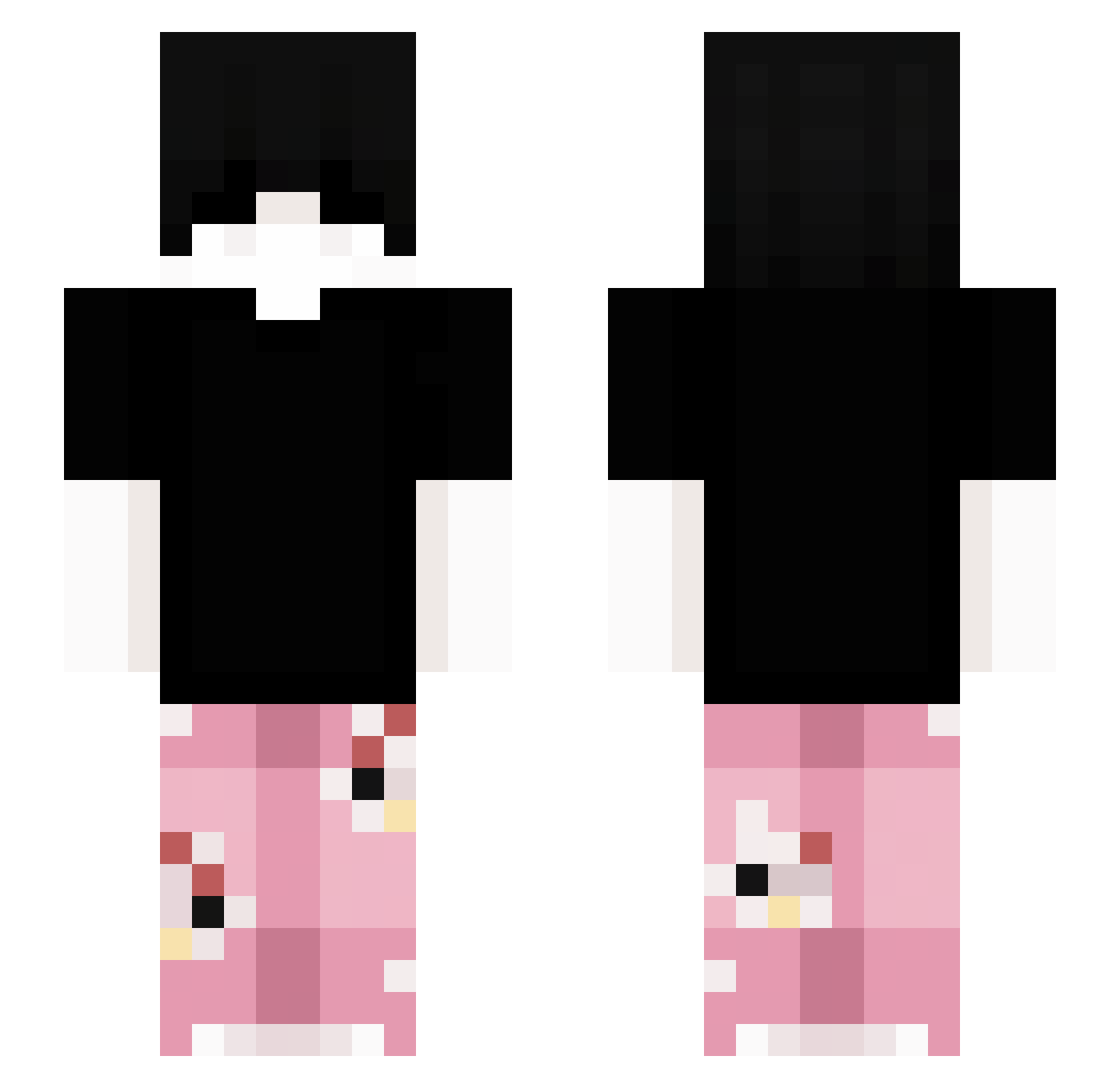1Pahlos Minecraft skin, front and back view