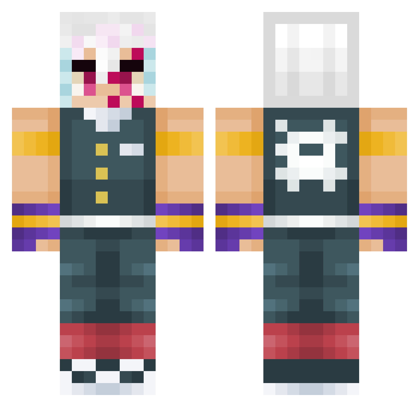 Danni_FocuX Minecraft skin, front and back view