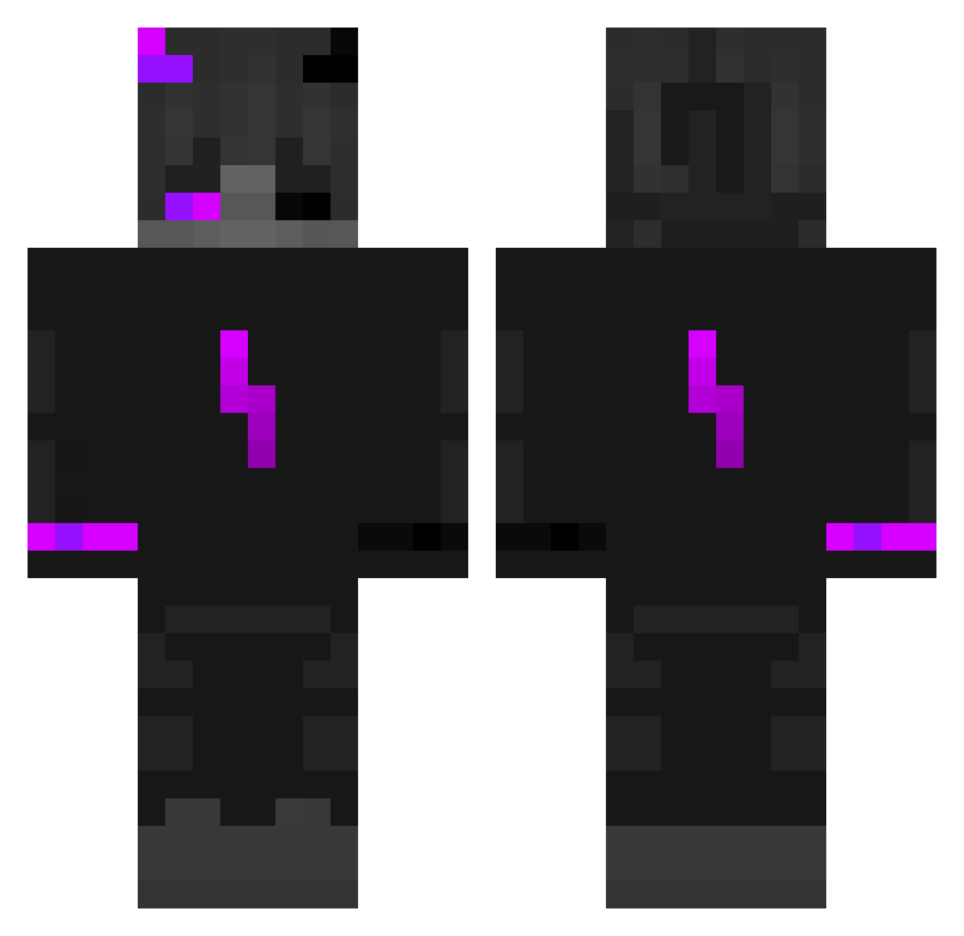 UnlegitTobiii Minecraft skin, front and back view