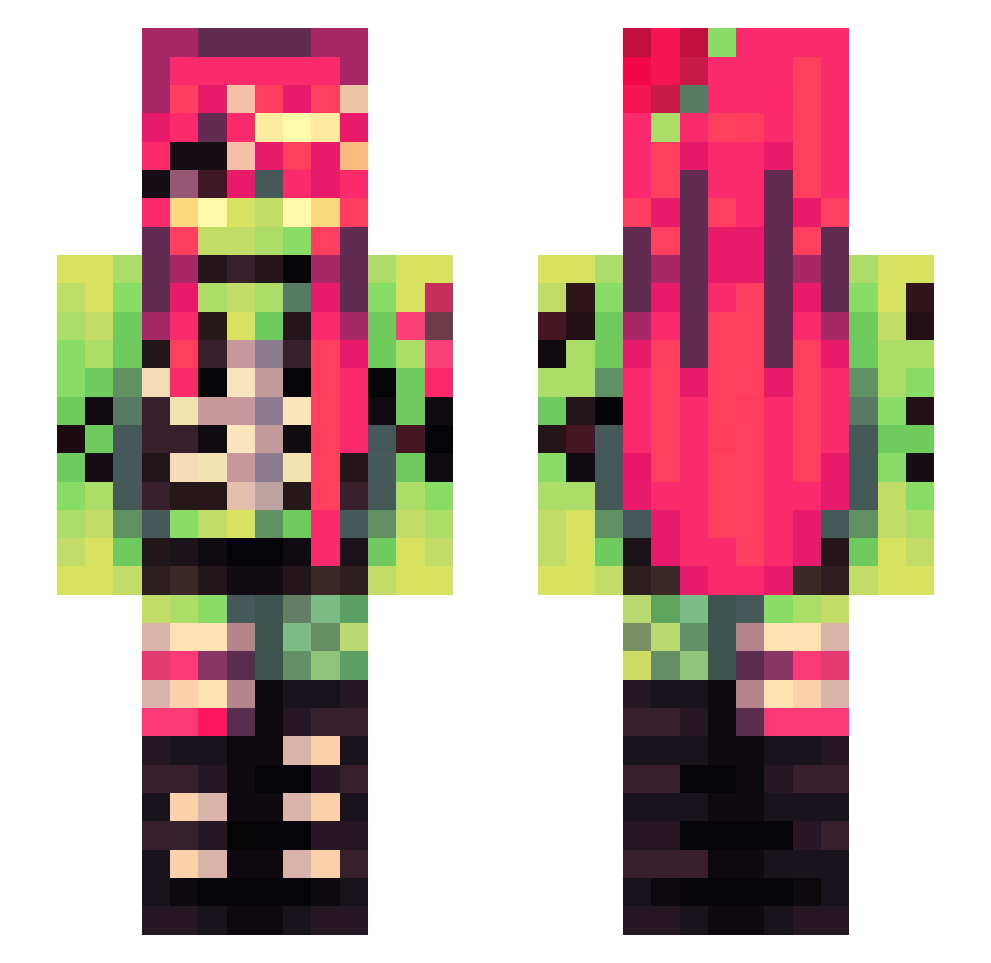 nejd0 Minecraft skin, front and back view