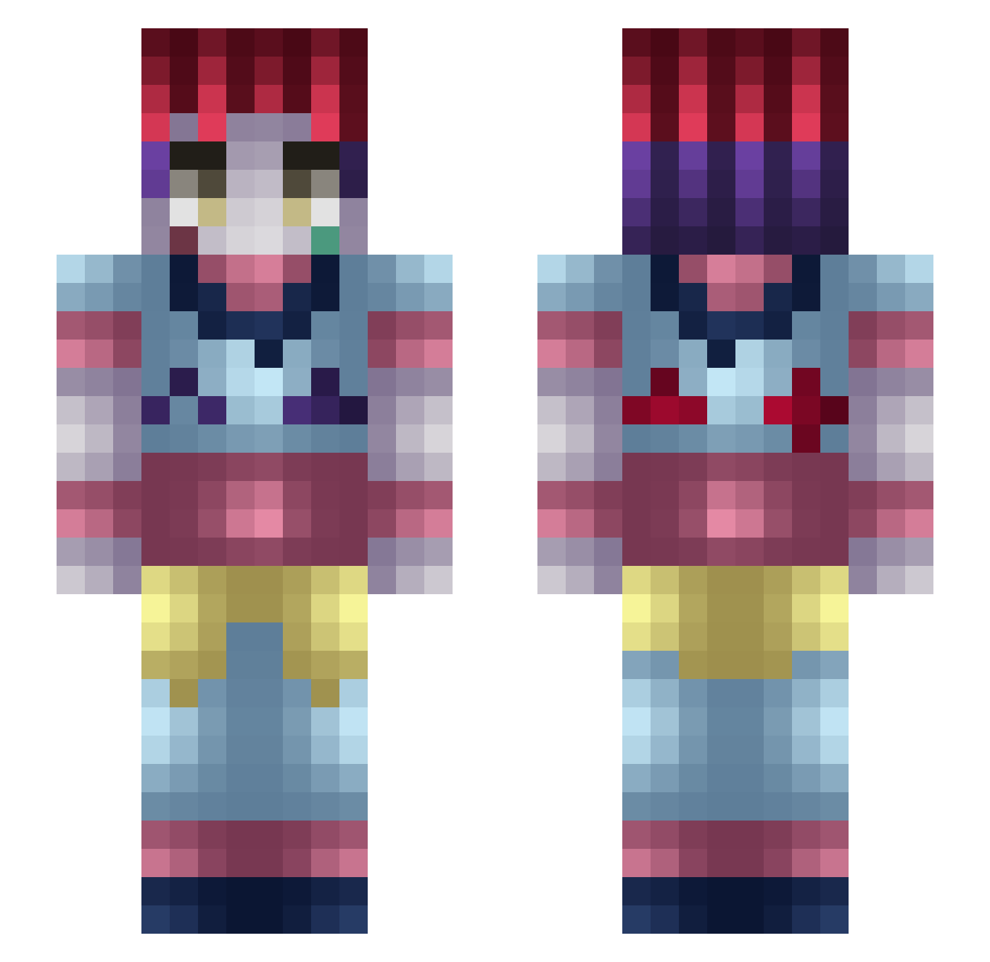 Nicolacao_ Minecraft skin, front and back view