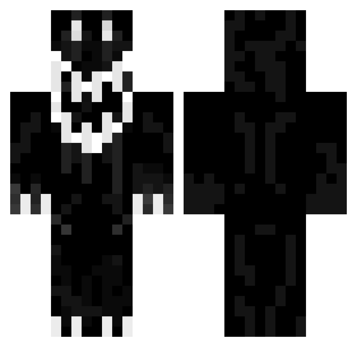 sssaaam Minecraft skin, front and back view