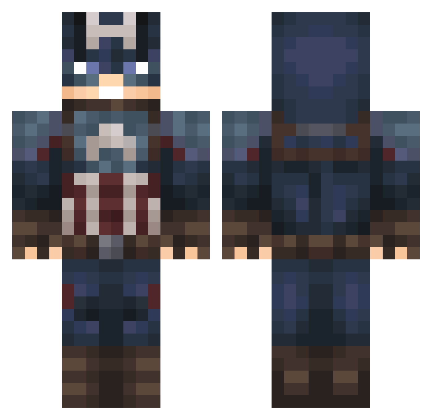 skiboy678 Minecraft skin, front and back view