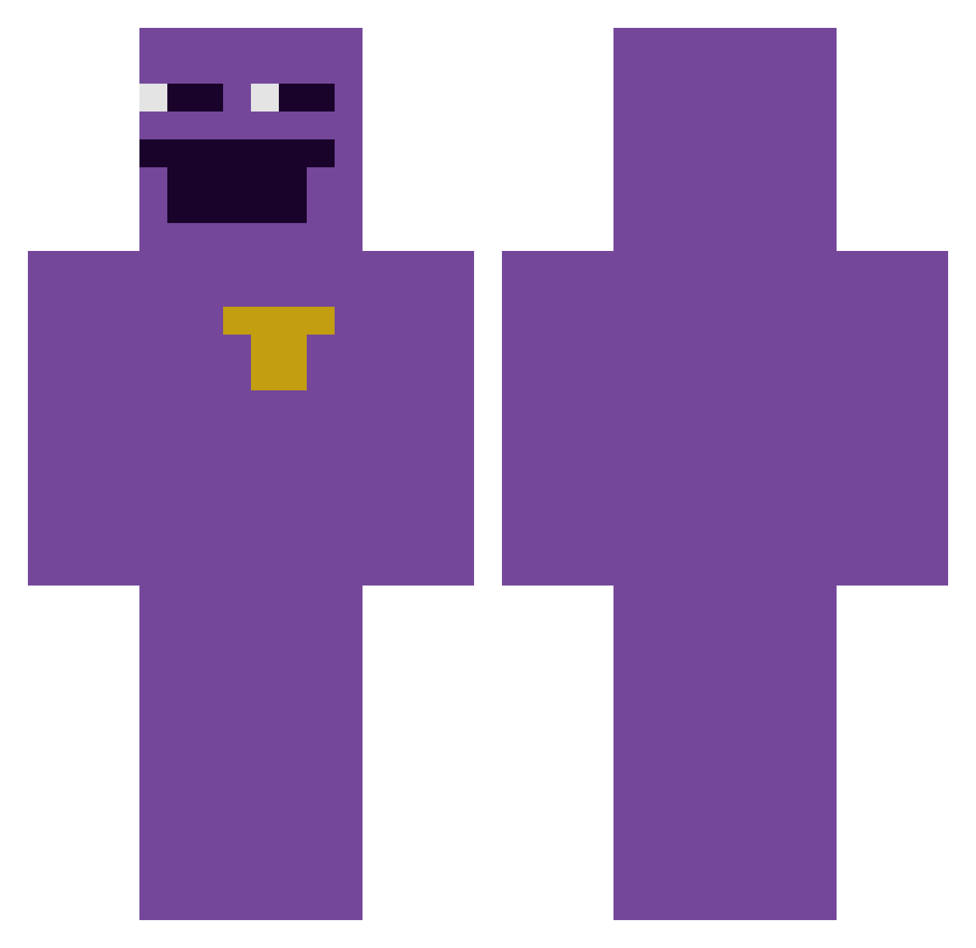 GrubboBoye69 Minecraft skin, front and back view