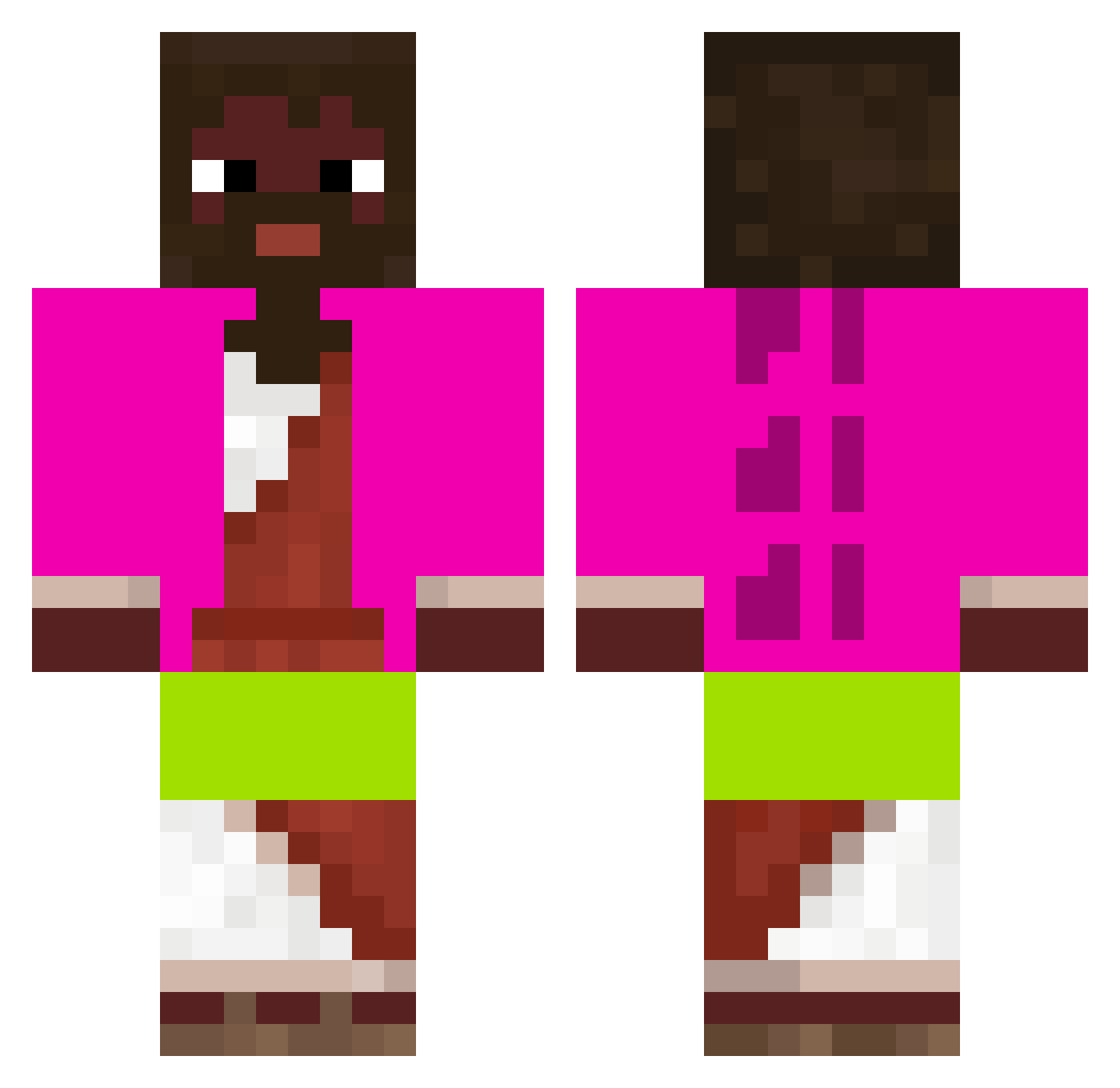 1tW0rd Minecraft skin, front and back view