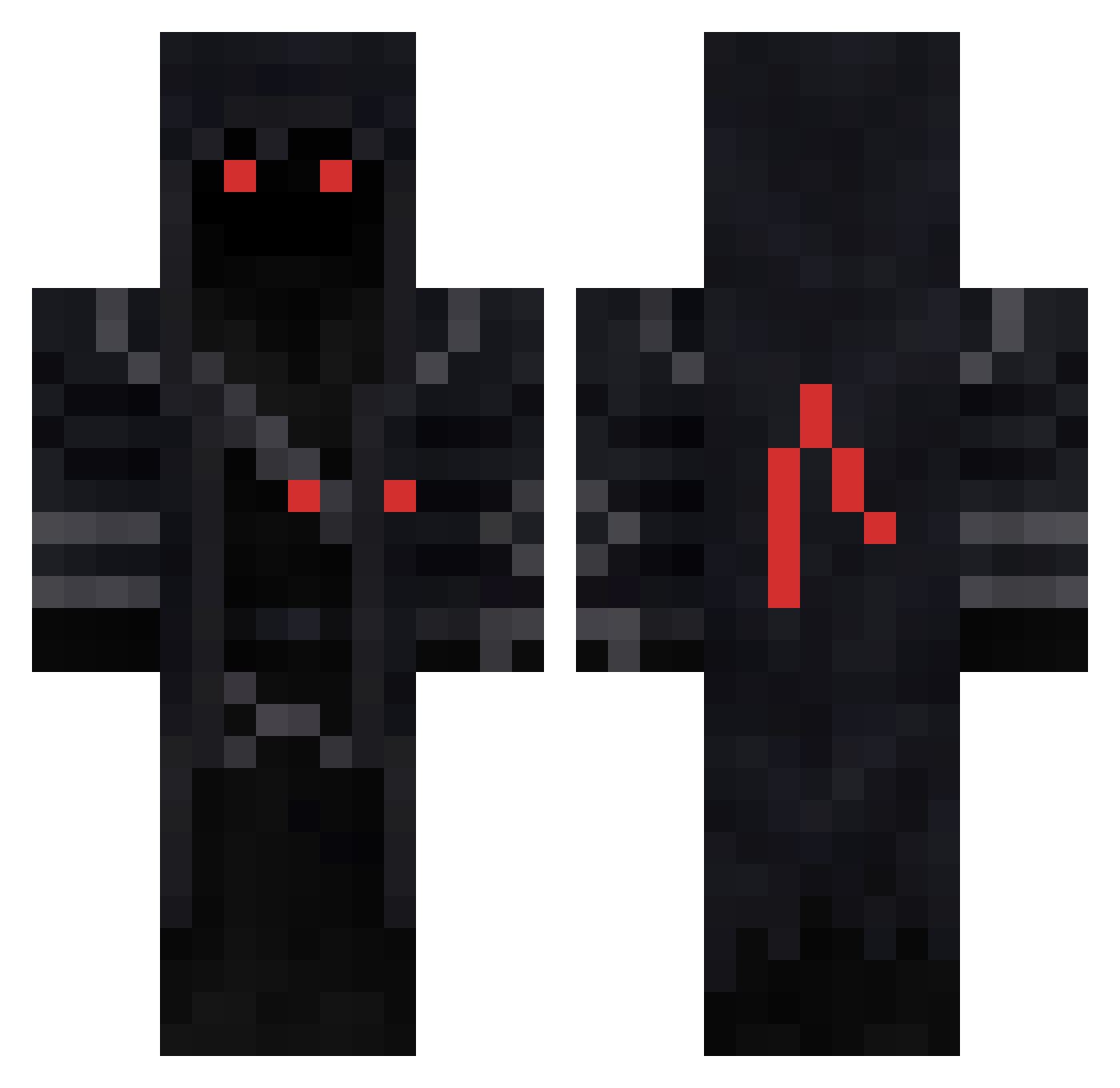 Koshrex Minecraft skin, front and back view