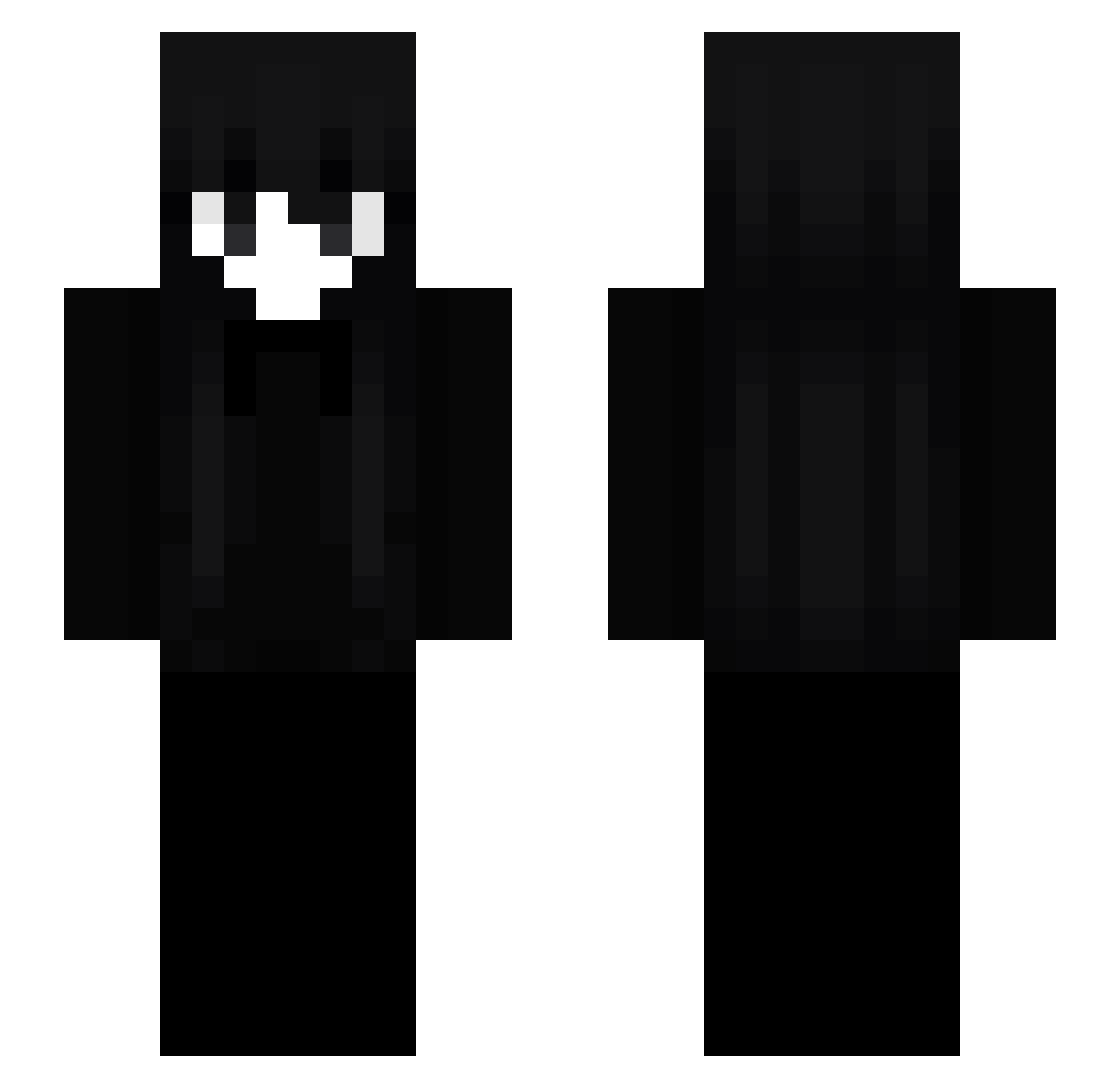 whooe Minecraft skin, front and back view