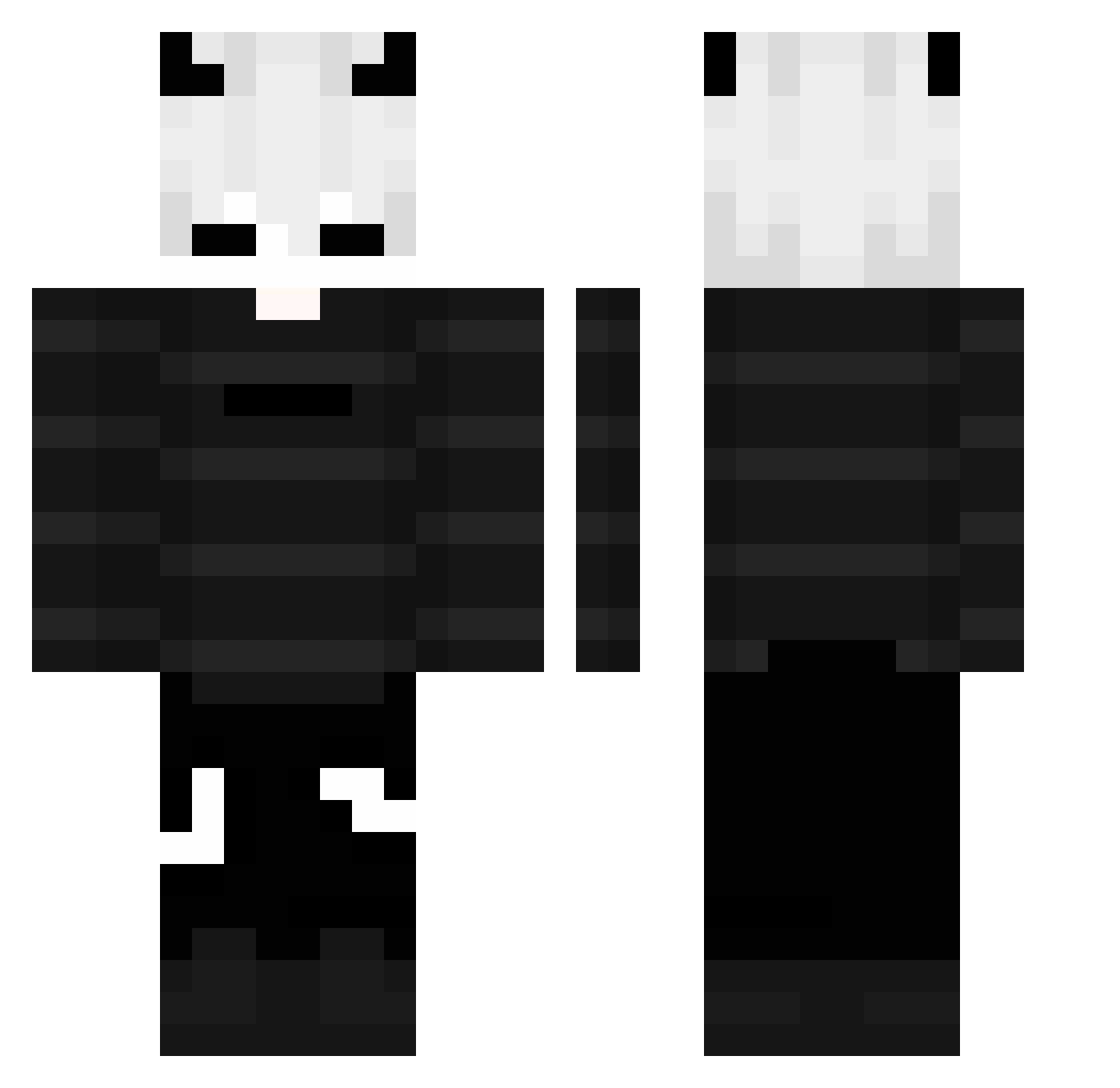 TheHedy Minecraft skin, front and back view