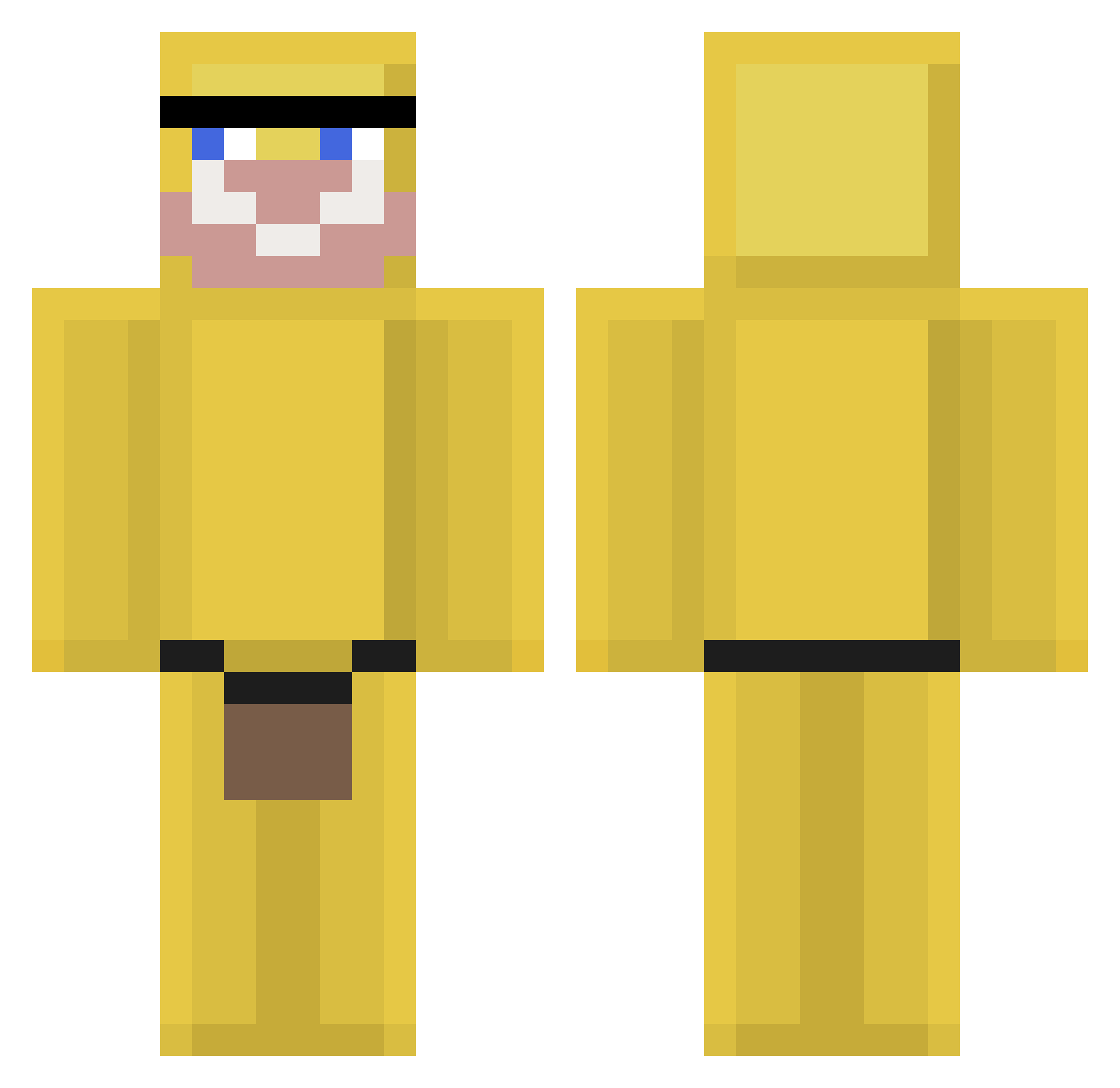 Harzh01 Minecraft skin, front and back view