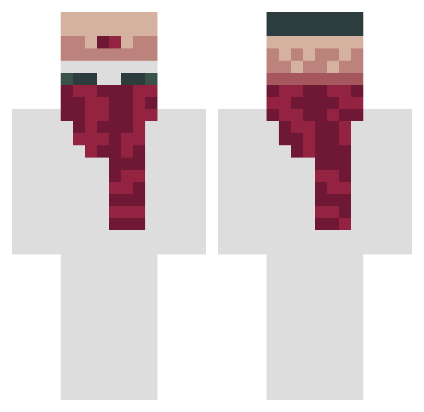 Sci_Fii Minecraft skin, front and back view