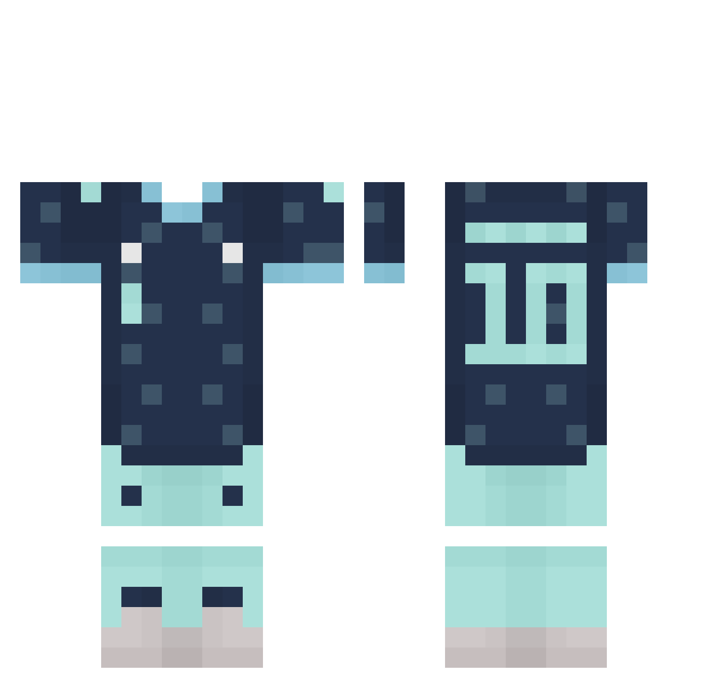 gamingboy44 Minecraft skin, front and back view
