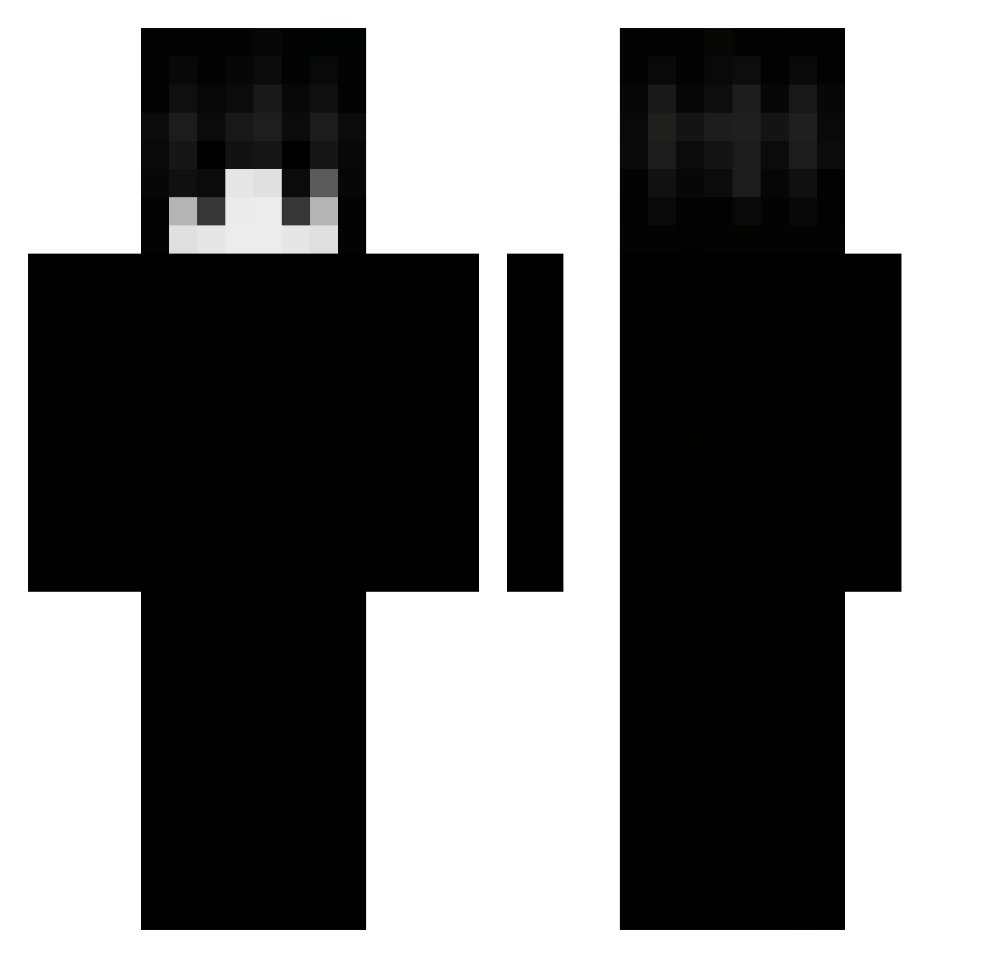 yuridemon Minecraft skin, front and back view