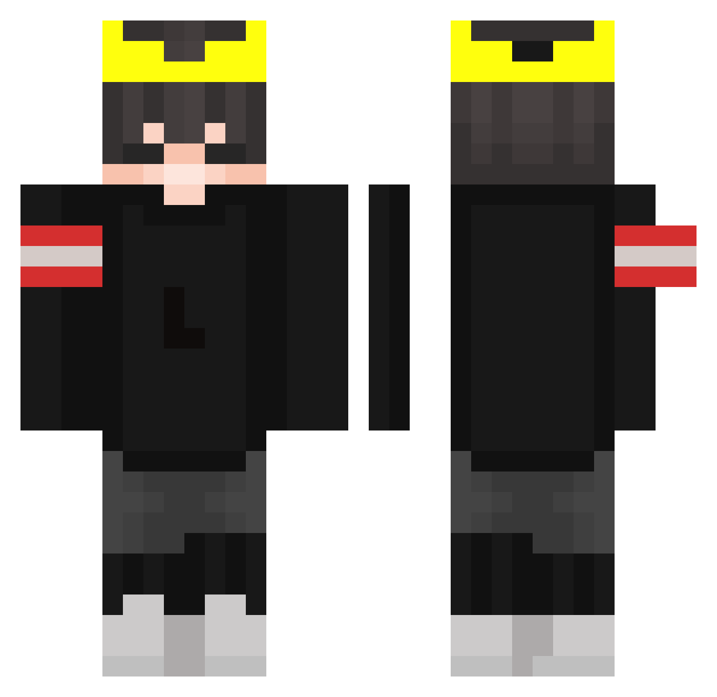 iMoisesCG Minecraft skin, front and back view
