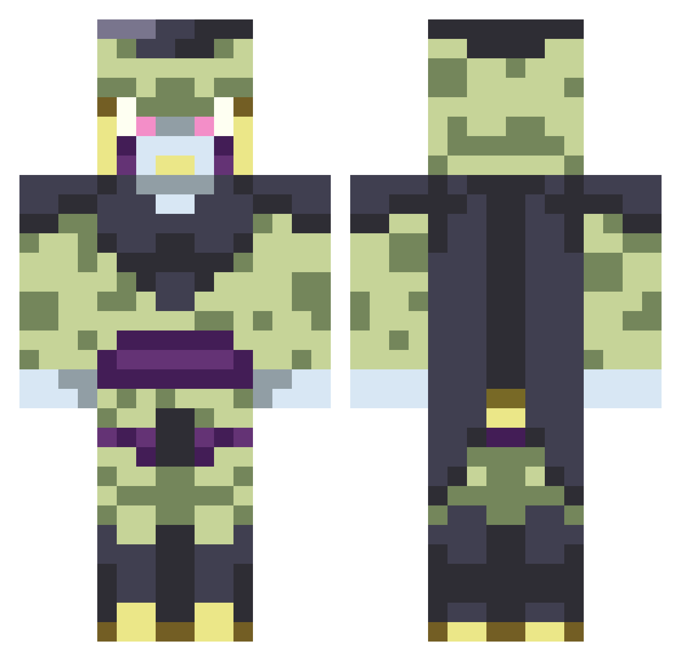 Delt4Requiem Minecraft skin, front and back view