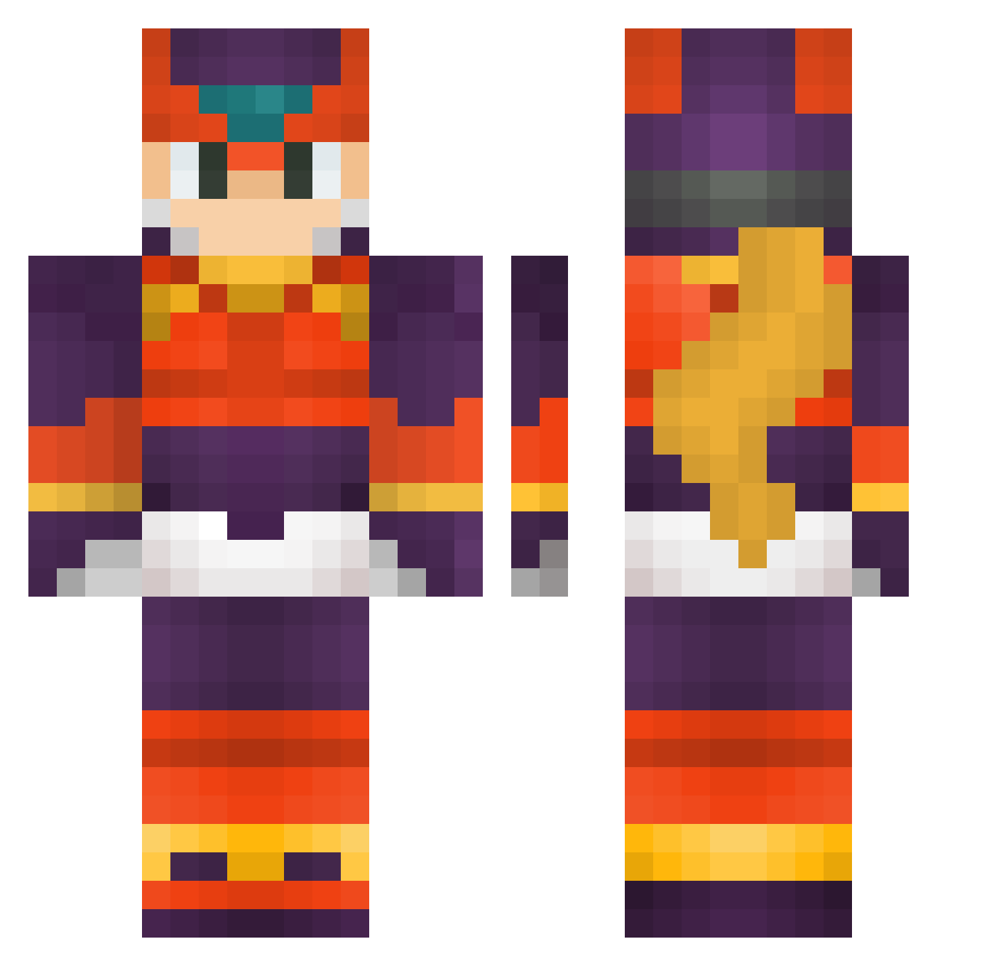 WutDoIDo Minecraft skin, front and back view
