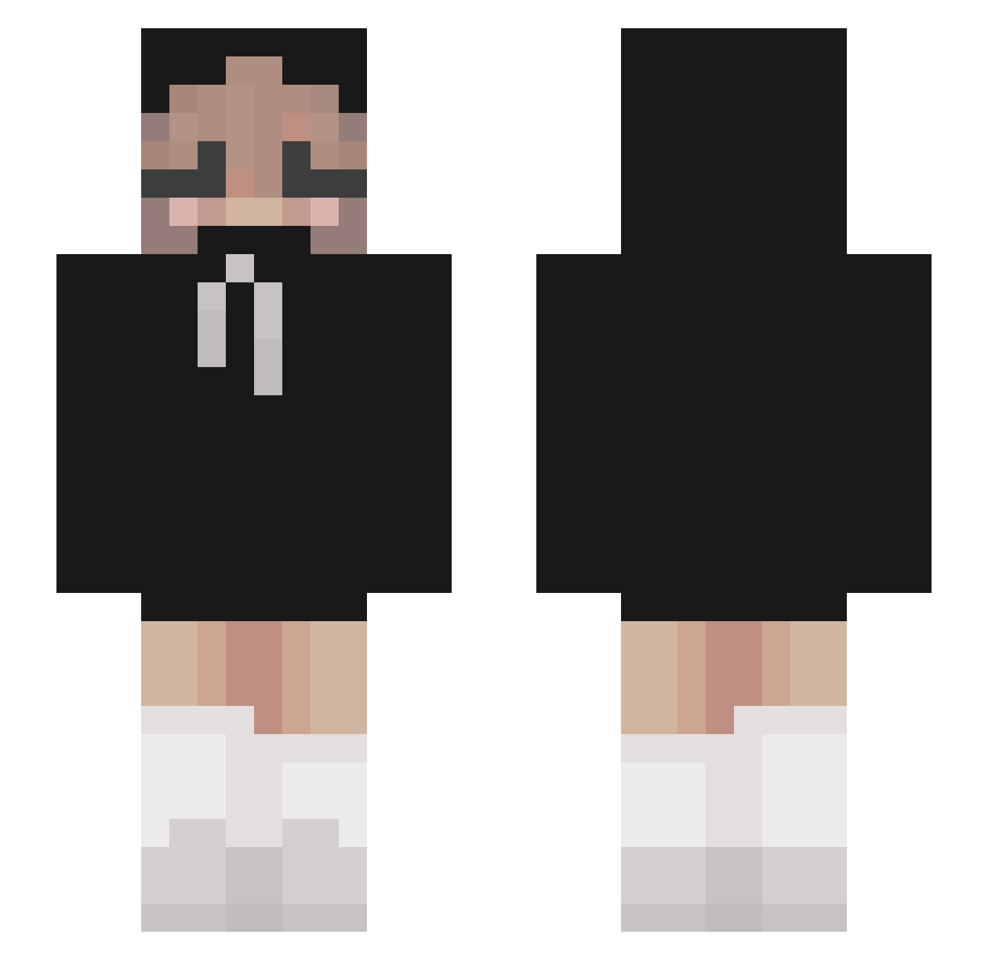 sesumii Minecraft skin, front and back view