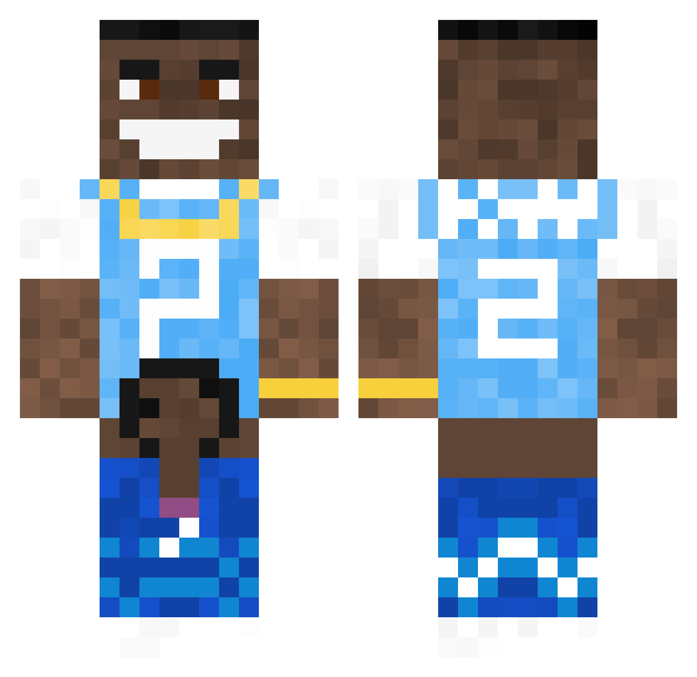 Parthetic235 Minecraft skin, front and back view