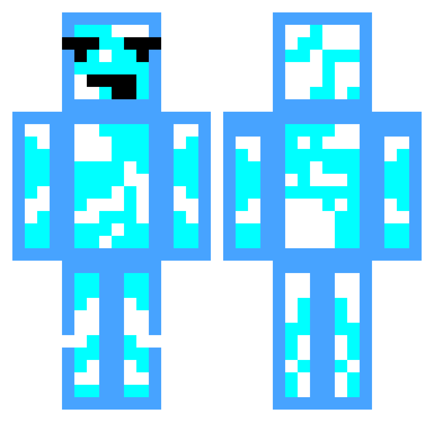 CyrusHS Minecraft skin, front and back view