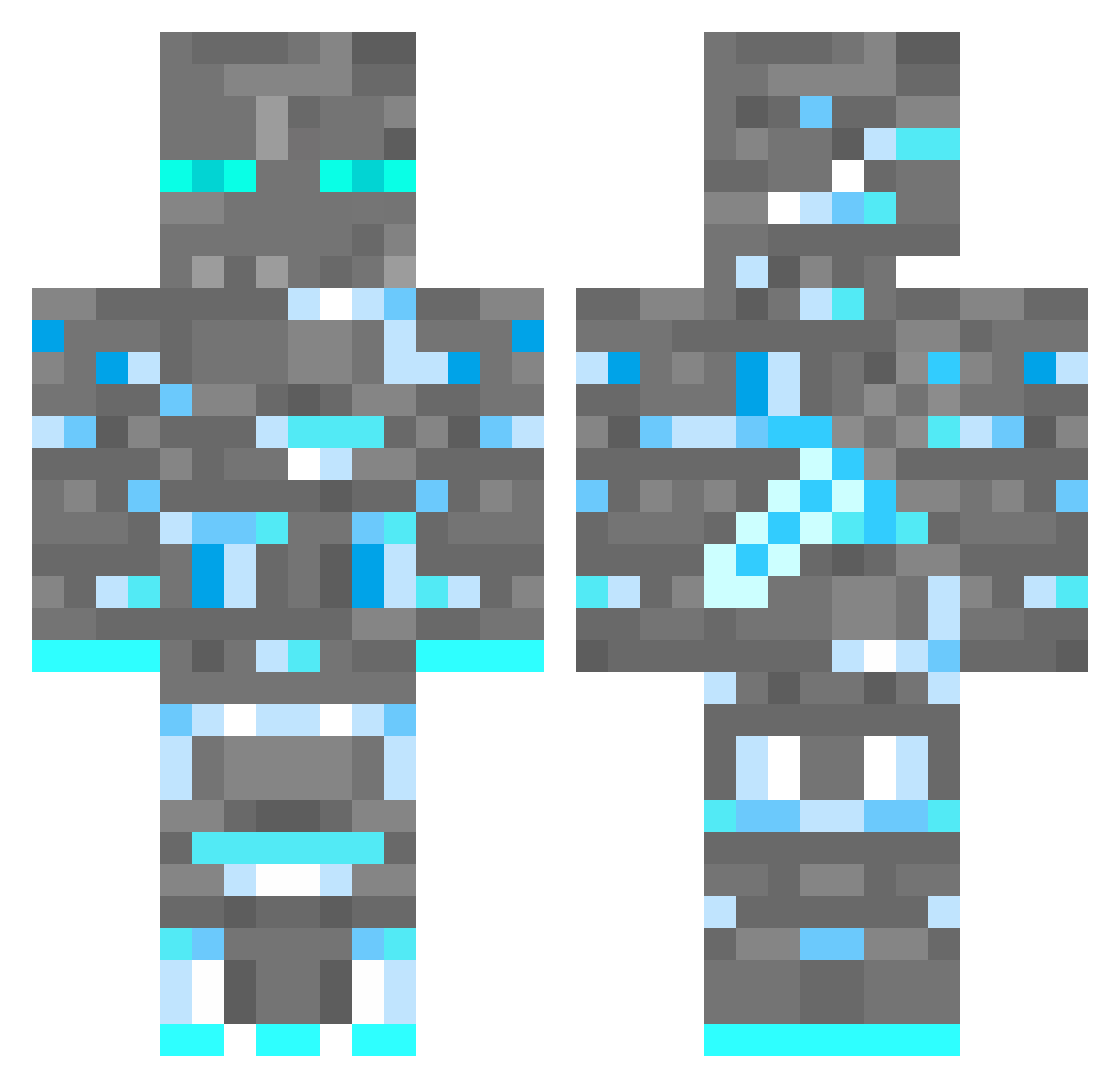 Lapling Minecraft skin, front and back view