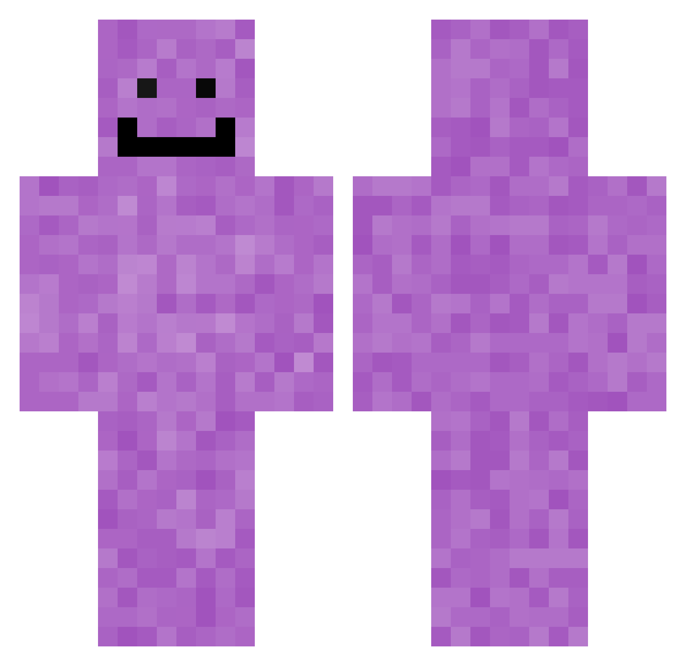 Cloudy_village2 Minecraft skin, front and back view