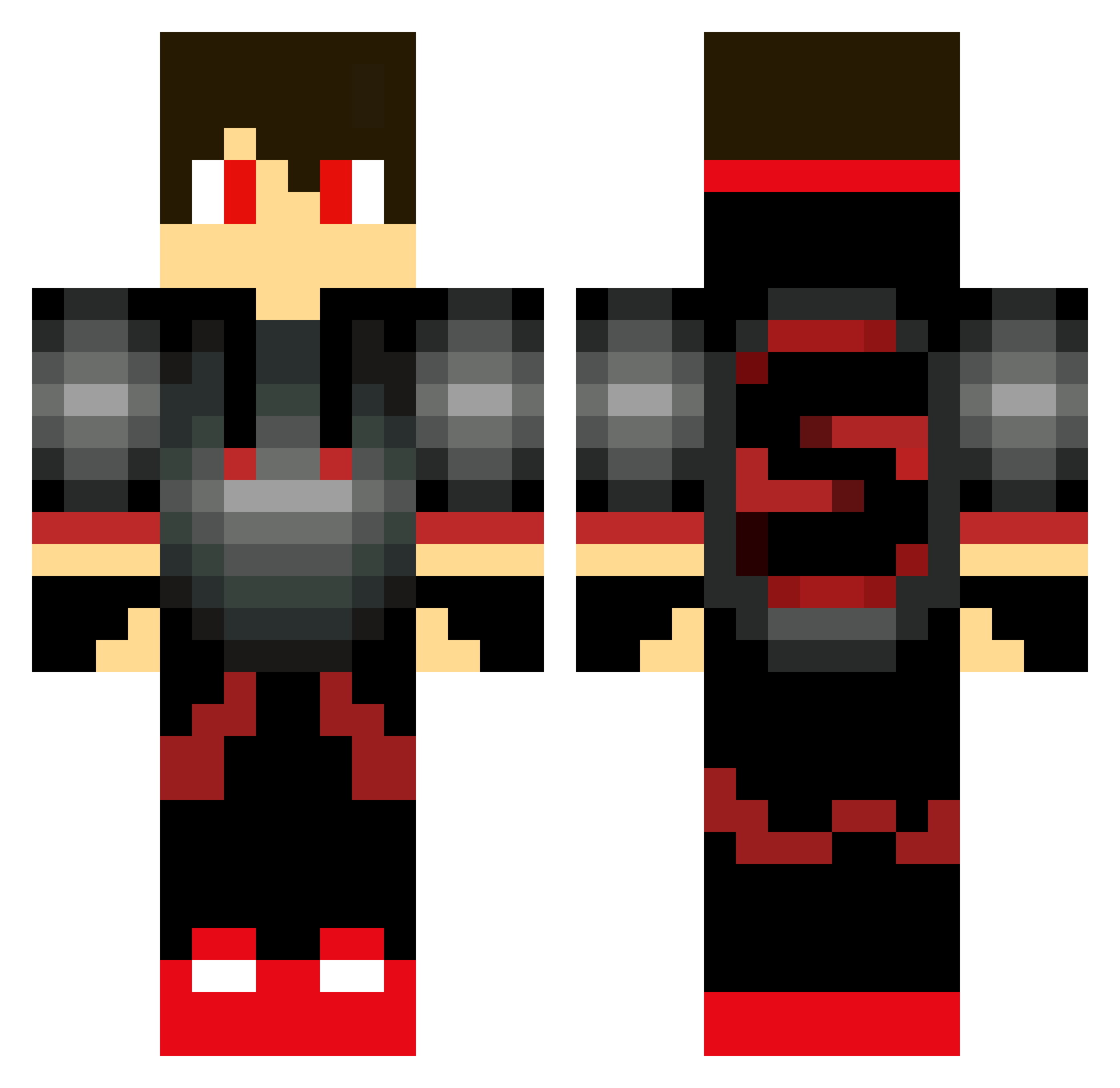 soSymple Minecraft skin, front and back view