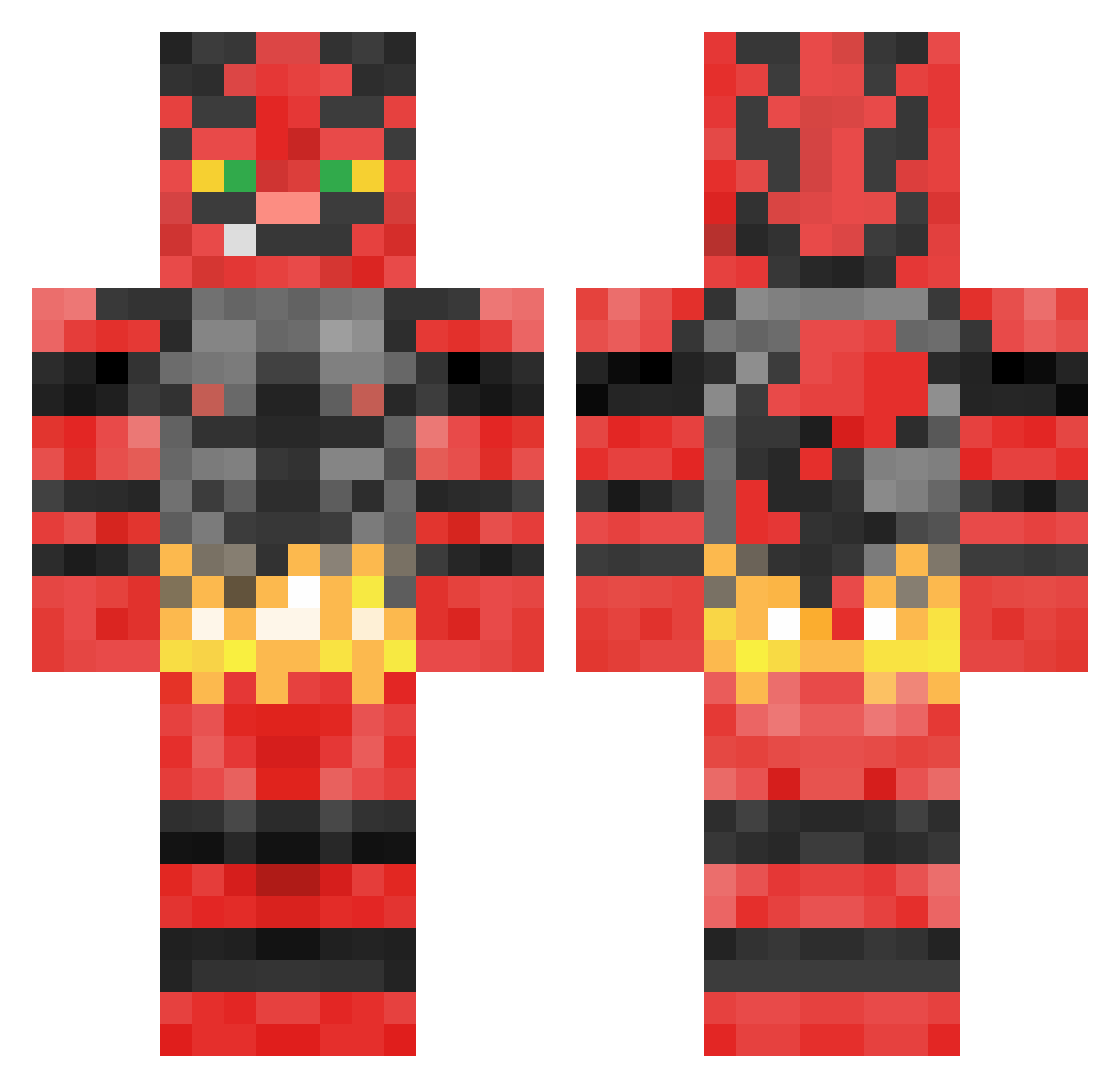 Jaco1126 Minecraft skin, front and back view