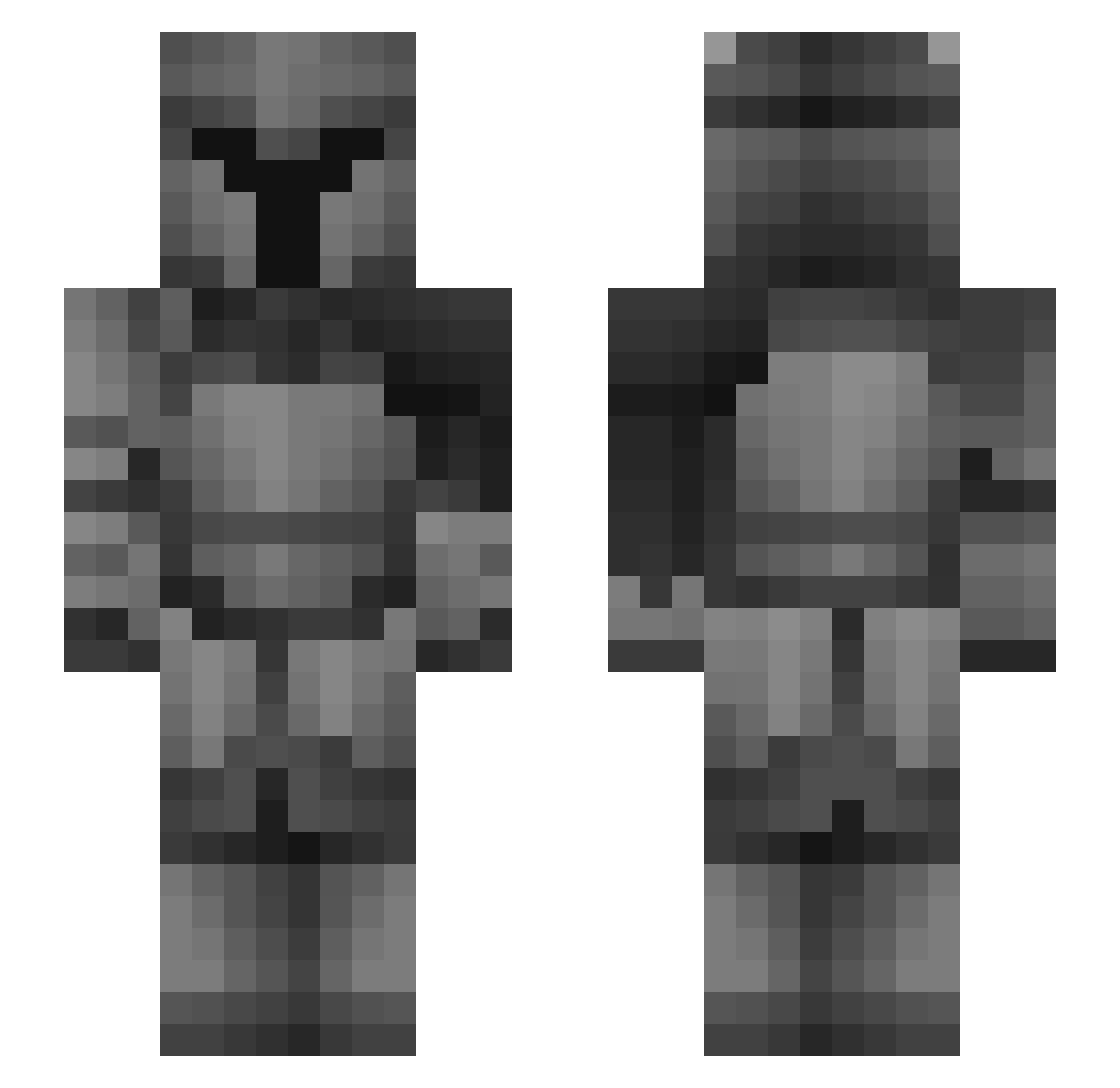 CreepsterReapstr Minecraft skin, front and back view