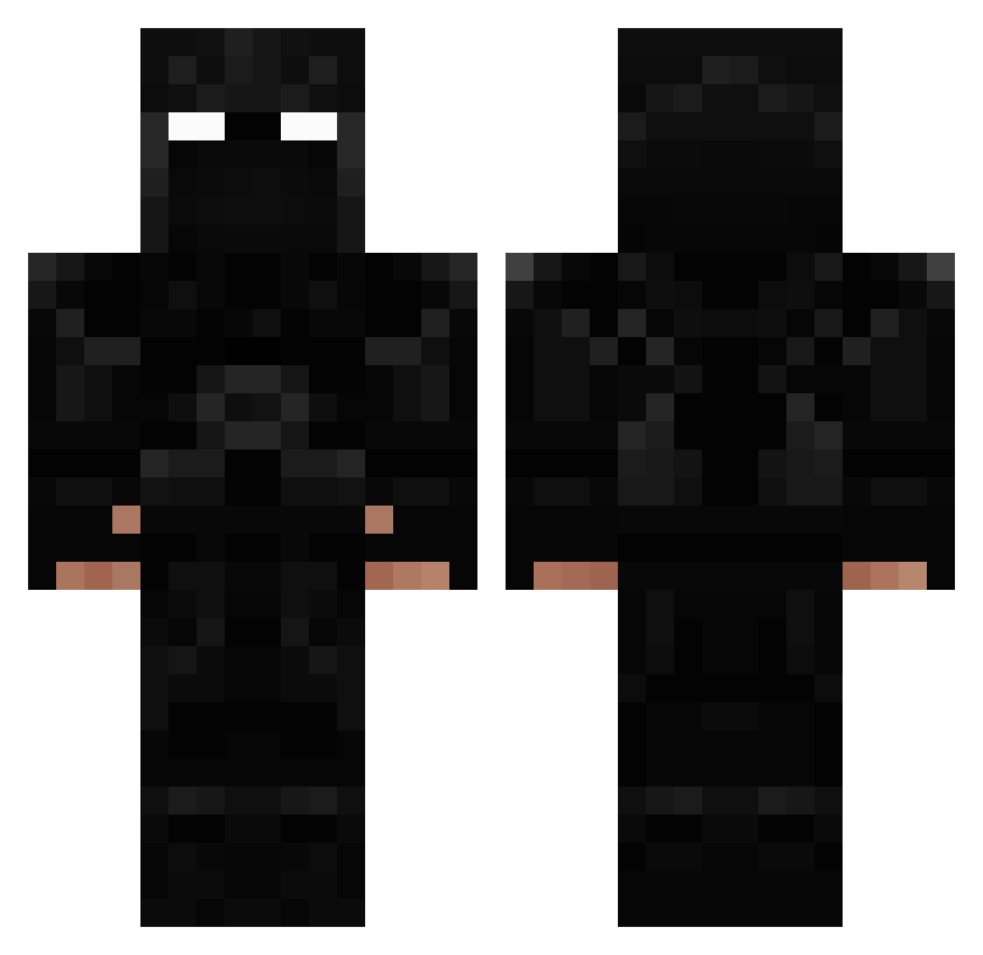 ZackNani Minecraft skin, front and back view