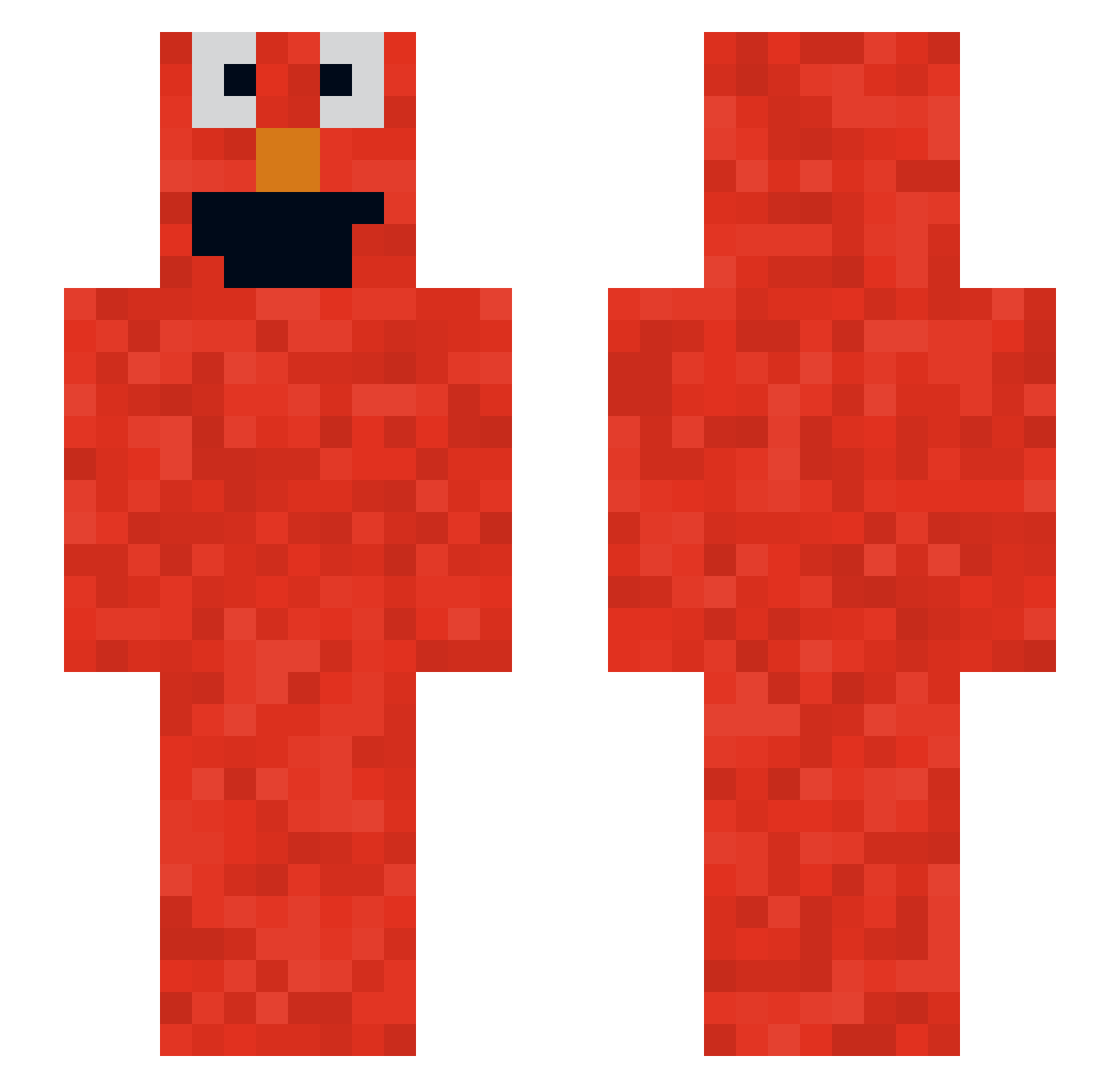wsuww Minecraft skin, front and back view