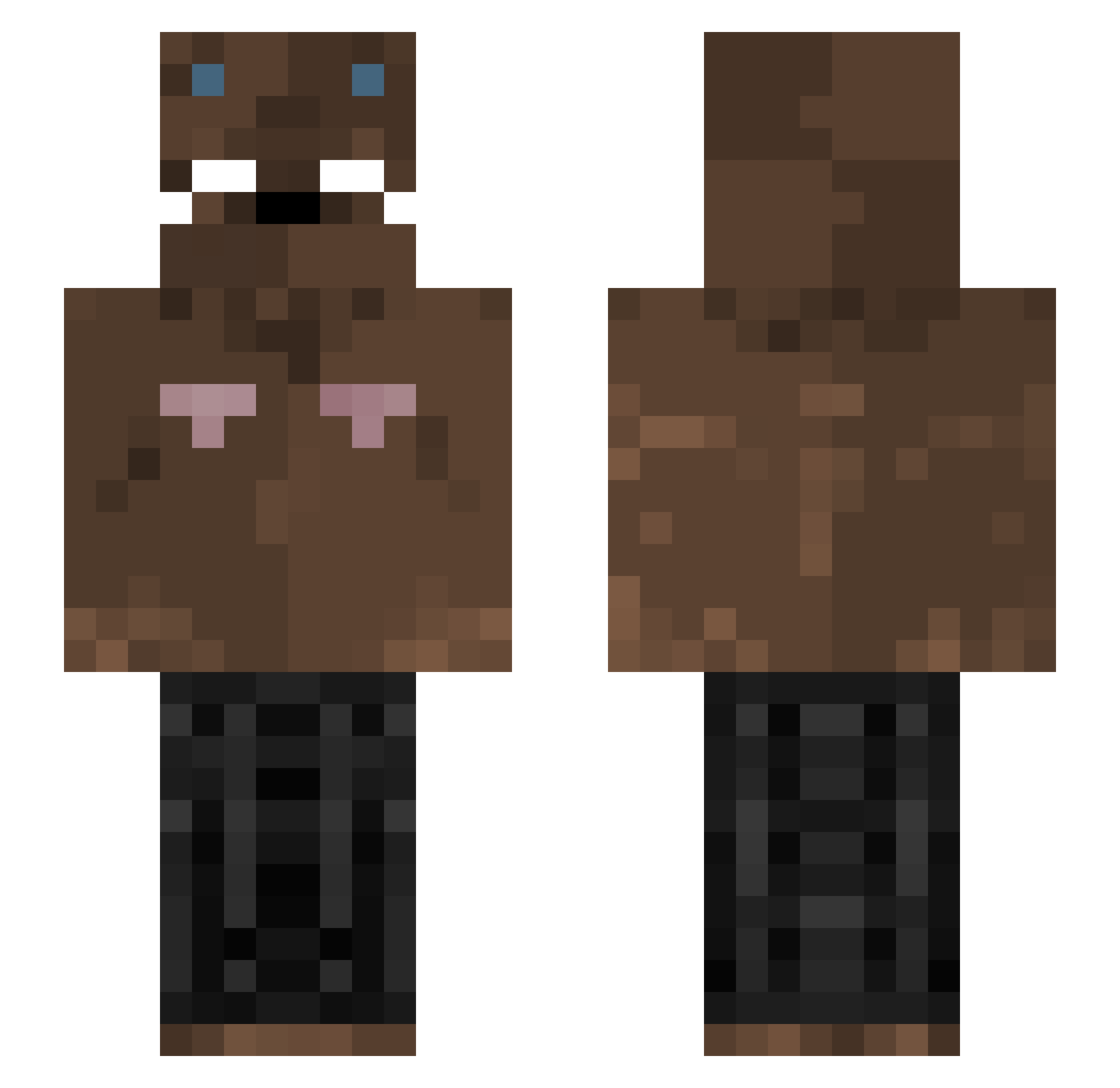 Ramunesy Minecraft skin, front and back view