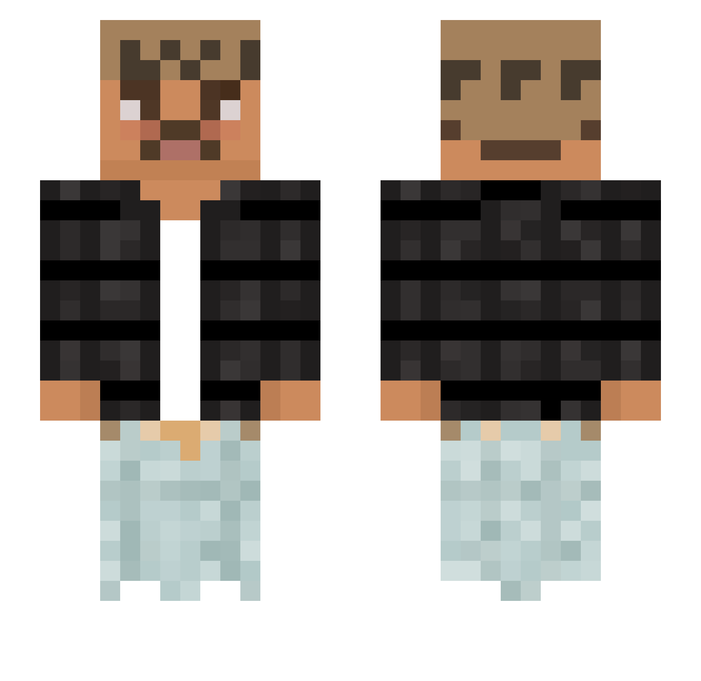 victoriensobased Minecraft skin, front and back view