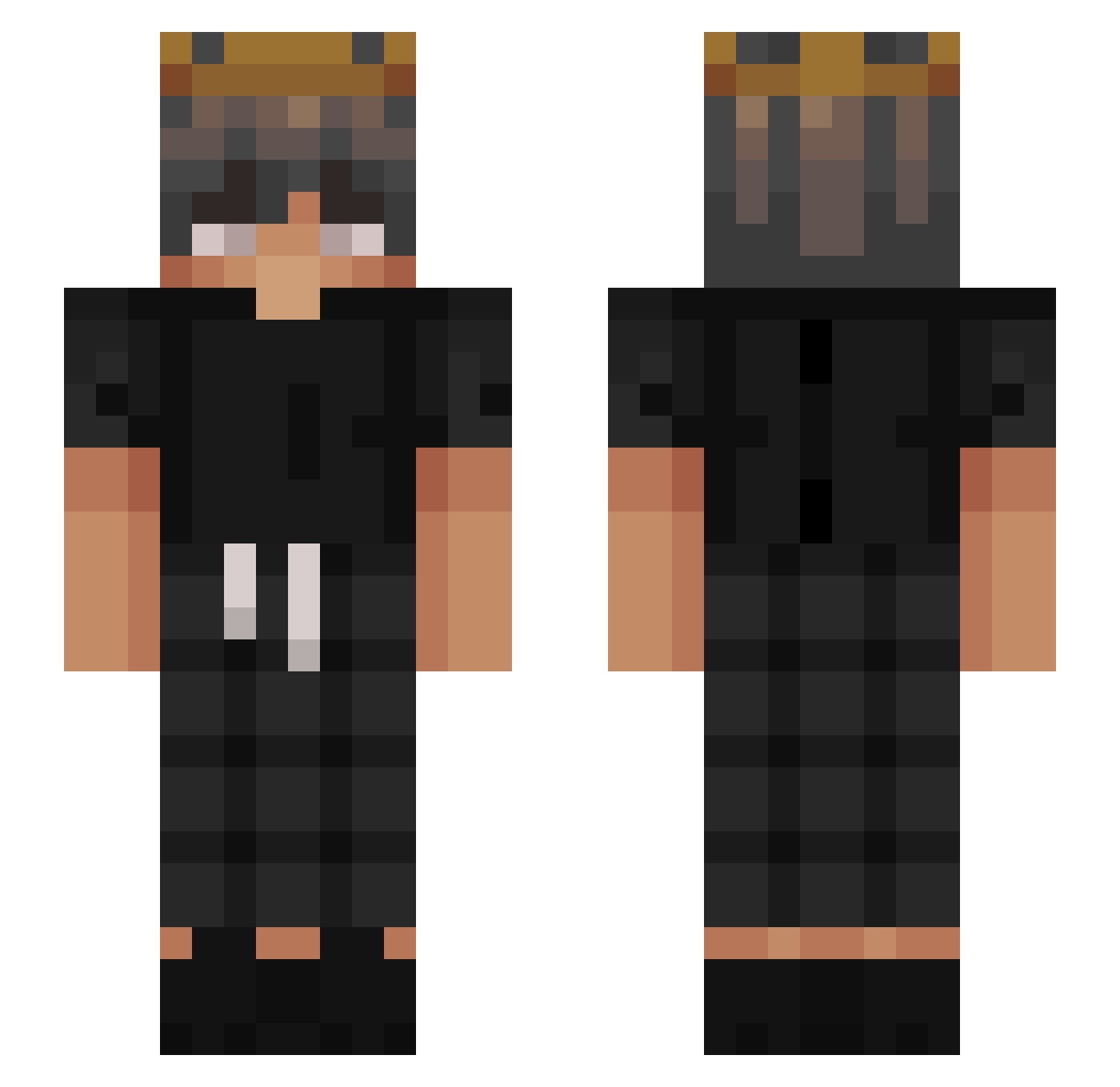VentrCZ Minecraft skin, front and back view