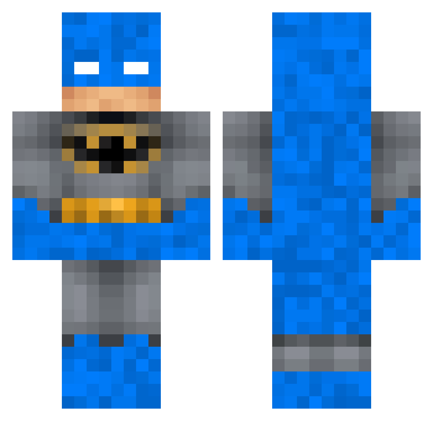 Squidd64 Minecraft skin, front and back view