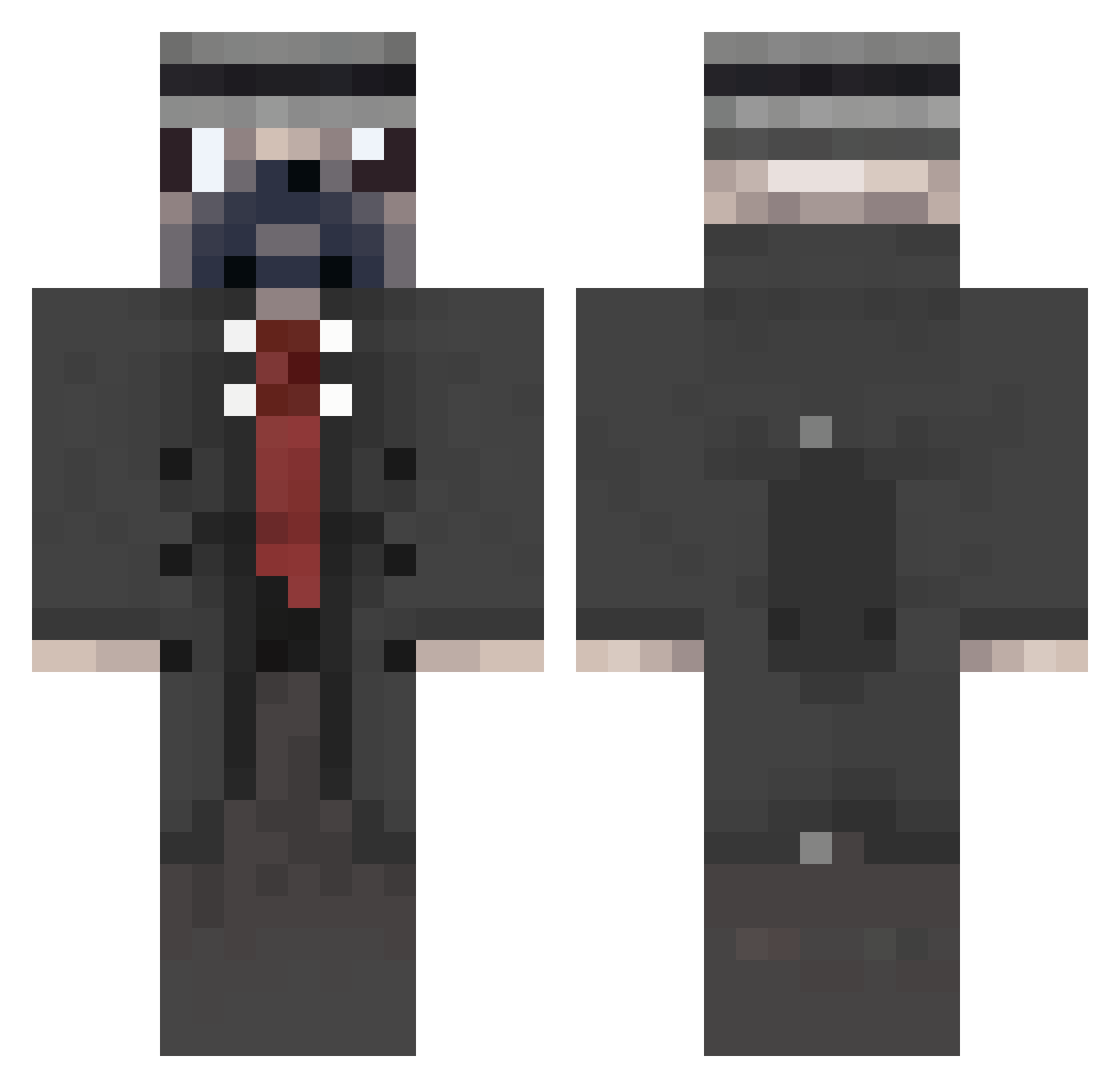lafrazzle Minecraft skin, front and back view