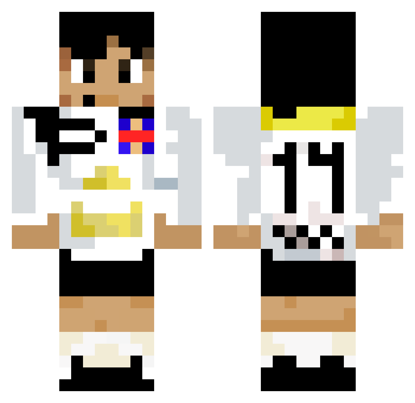 ShampoAk Minecraft skin, front and back view